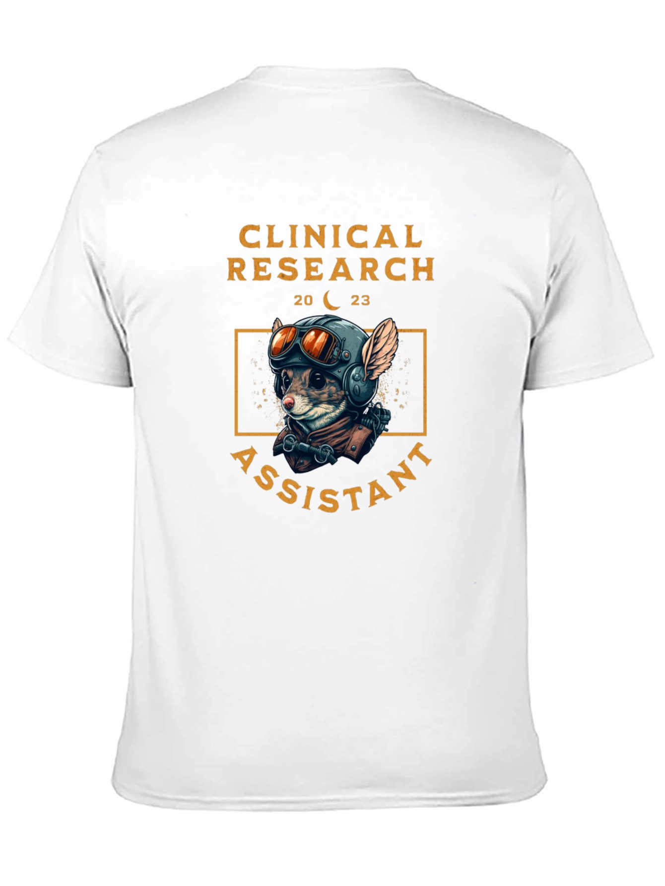 Black Clinical Research Assistant T-Shirt - Pilot Mouse Design view 11