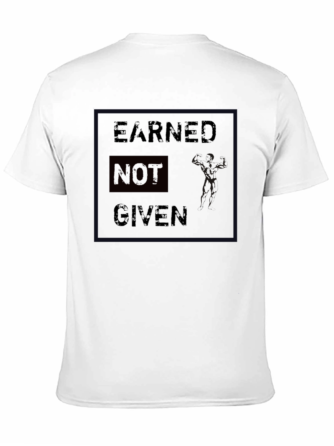 Black Earned Not Given Graphic Print Men's T-Shirt view 11