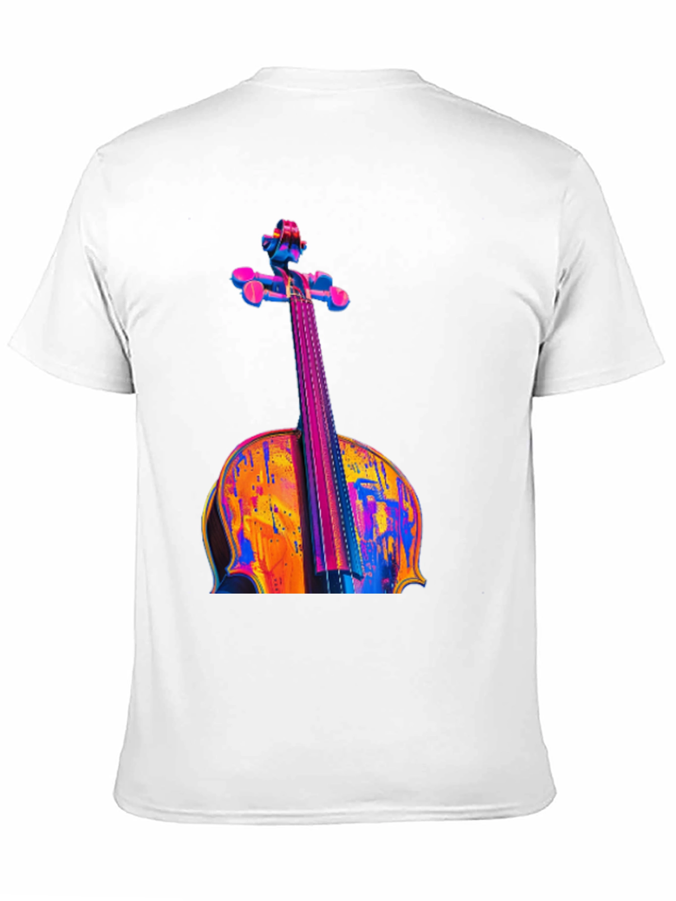 Black Vibrant Cello Graphic Black T-Shirt view 11