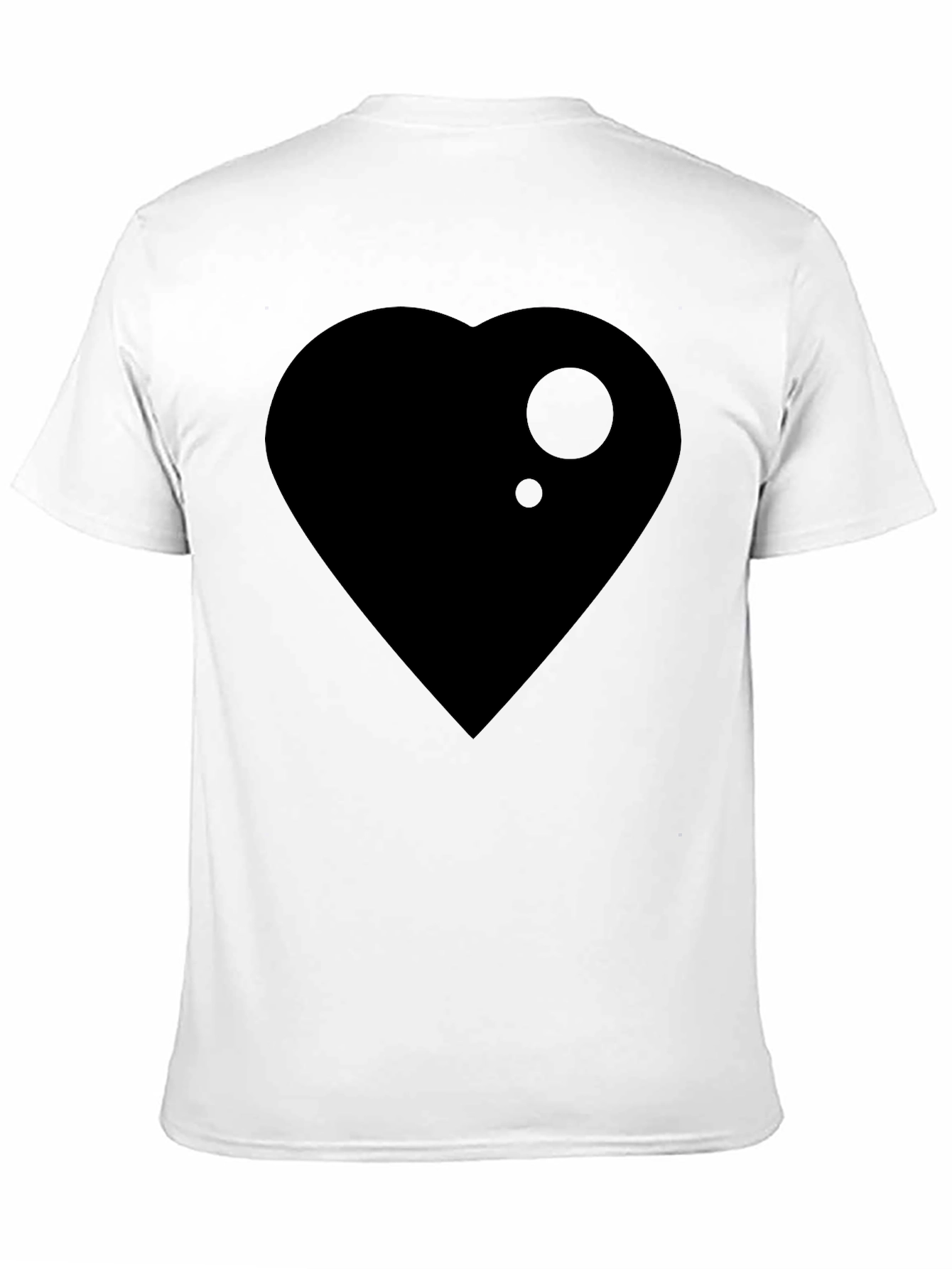 Black Heart Graphic Black Tee Casual Style view 11