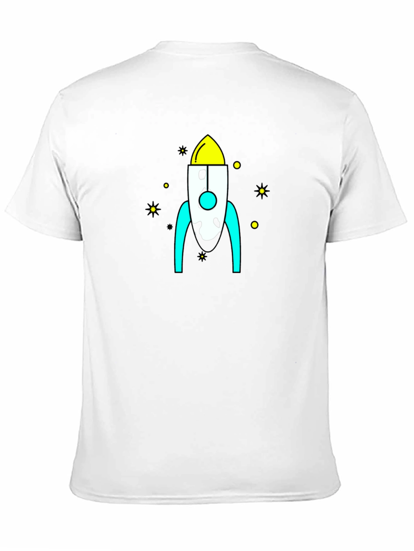 Black Rocket Graphic Black T-Shirt - Space Adventure Style view 11