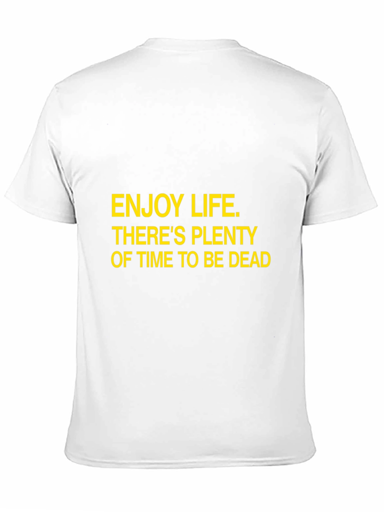 Black Enjoy Life Slogan T-Shirt - Black Cotton Crew Neck view 11