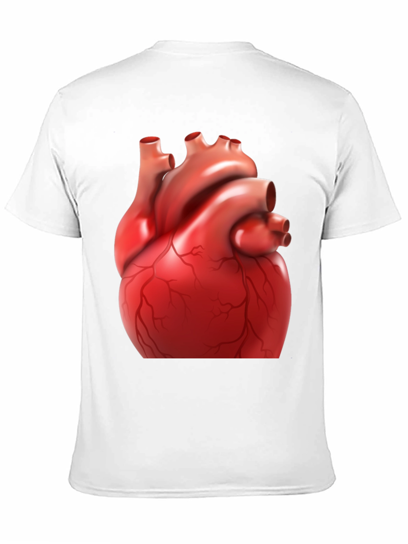 Black Anatomical Heart Graphic Tee - Black Cotton Blend Shirt view 11