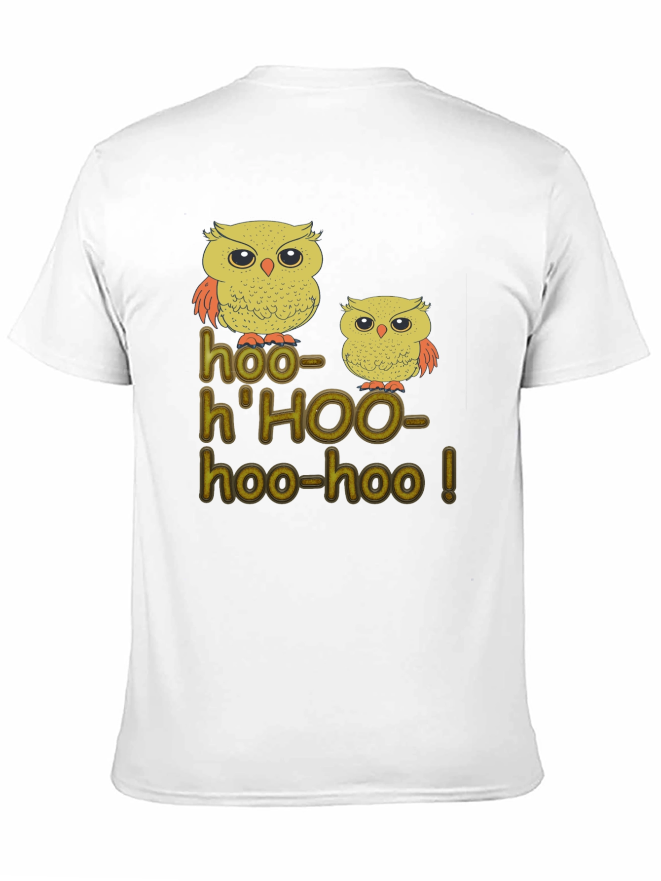 Black Owl Hoo-Hoo! Black Graphic T-Shirt view 11