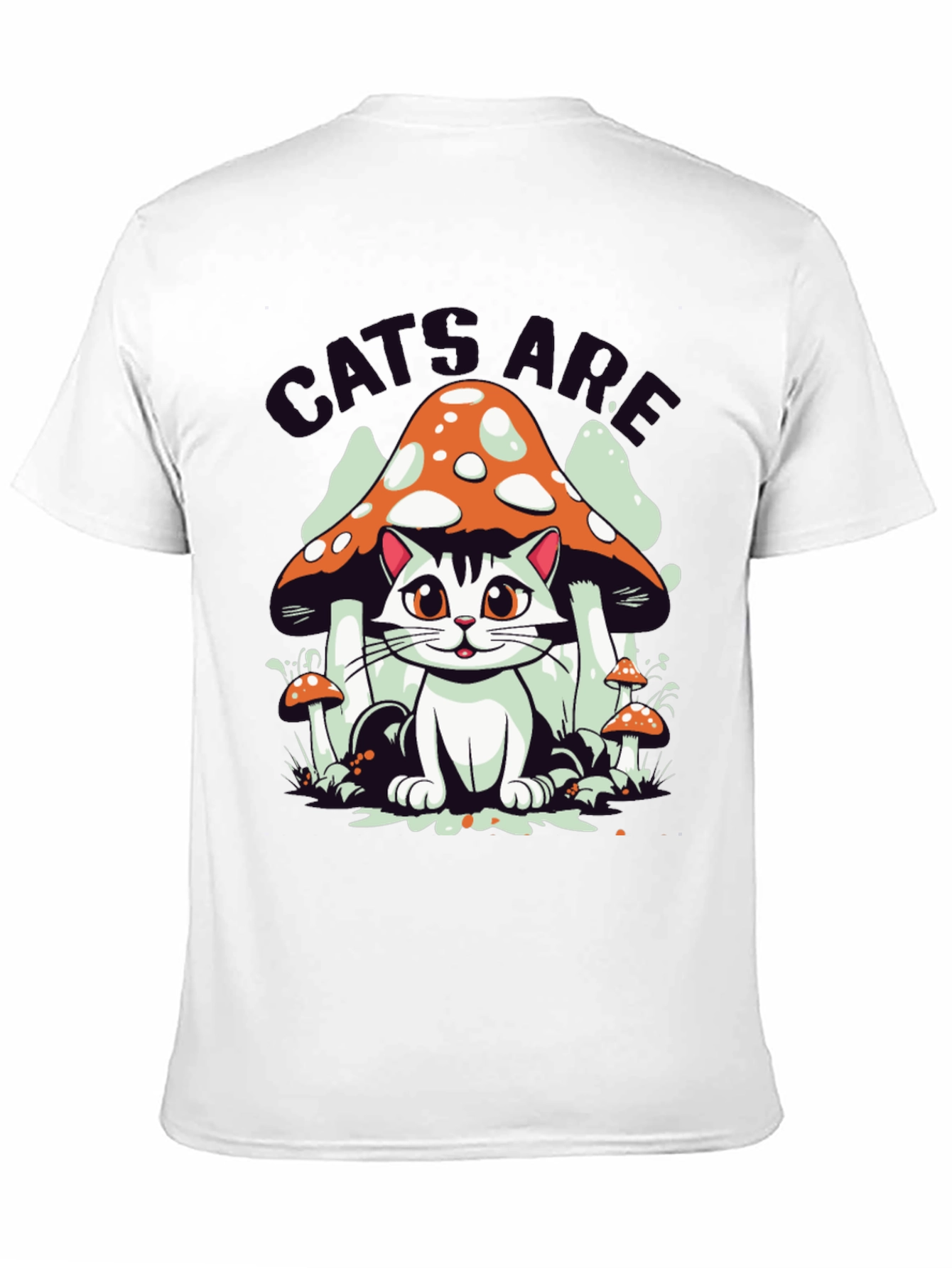 Black Cats Are Magical Mushroom T-Shirt view 11