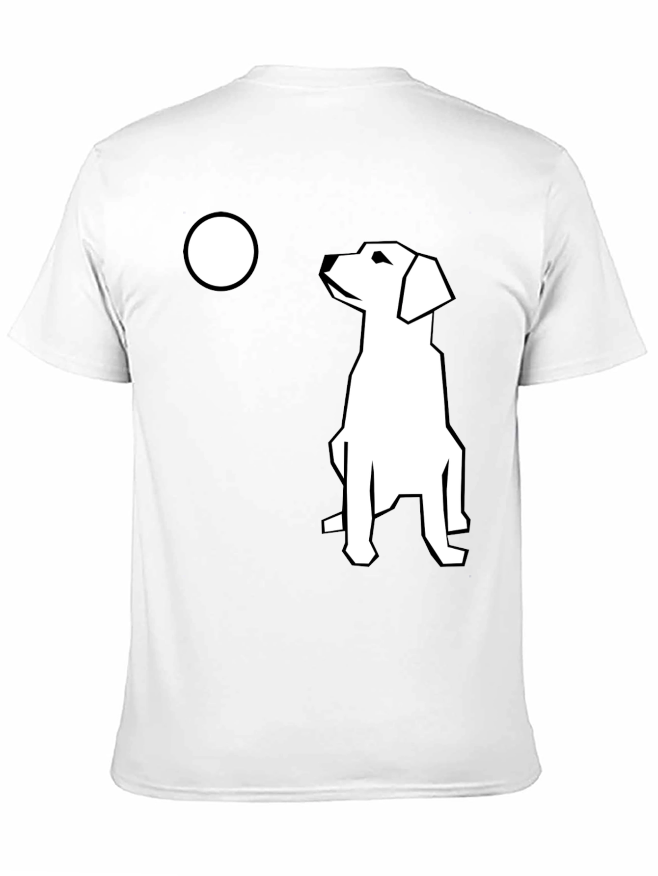 Black Modern Dog Graphic T-Shirt - Black Casual Tee view 11