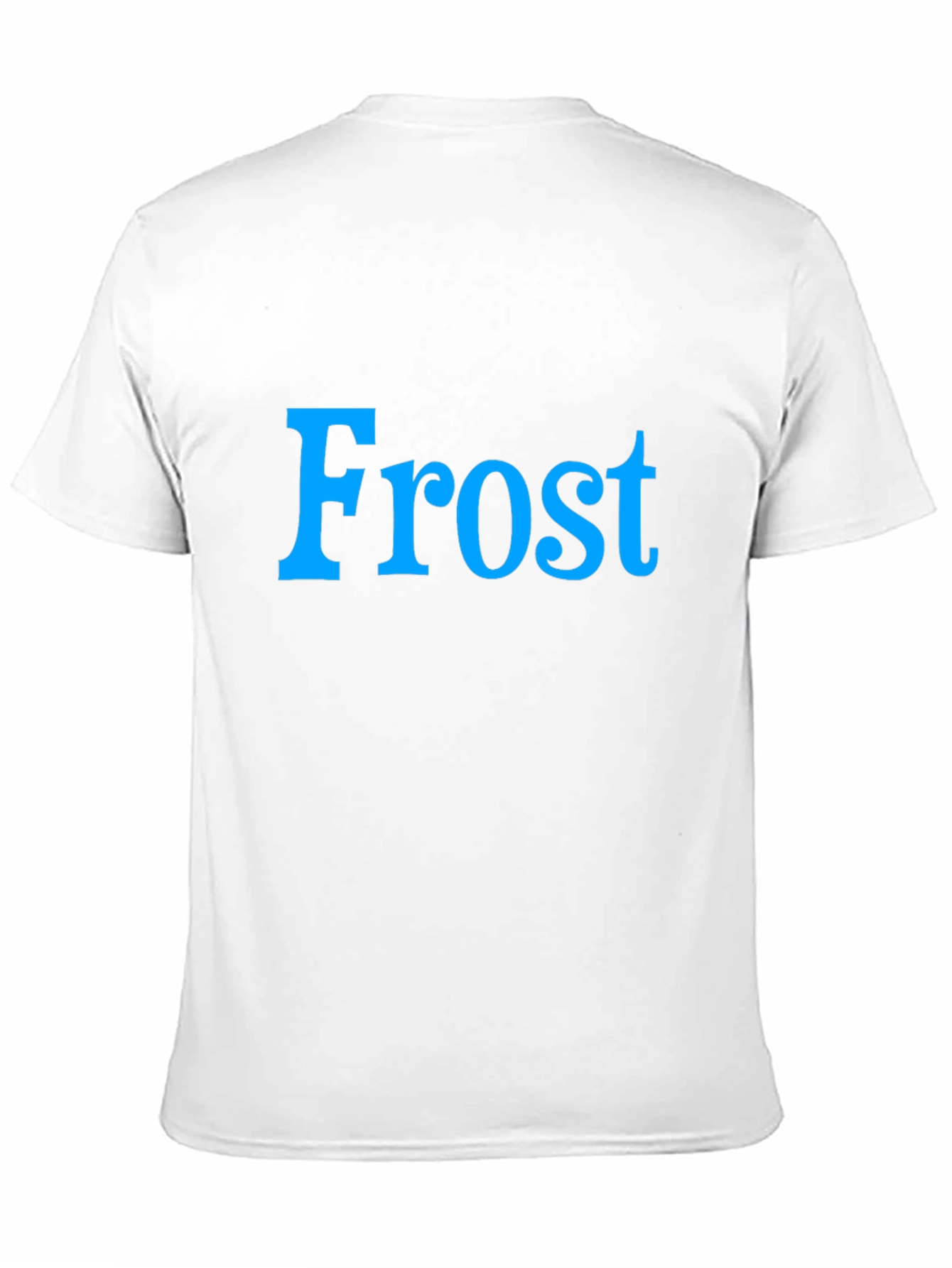 Black Frost Graphic Tee - Cool Blue Text on Black Shirt view 11