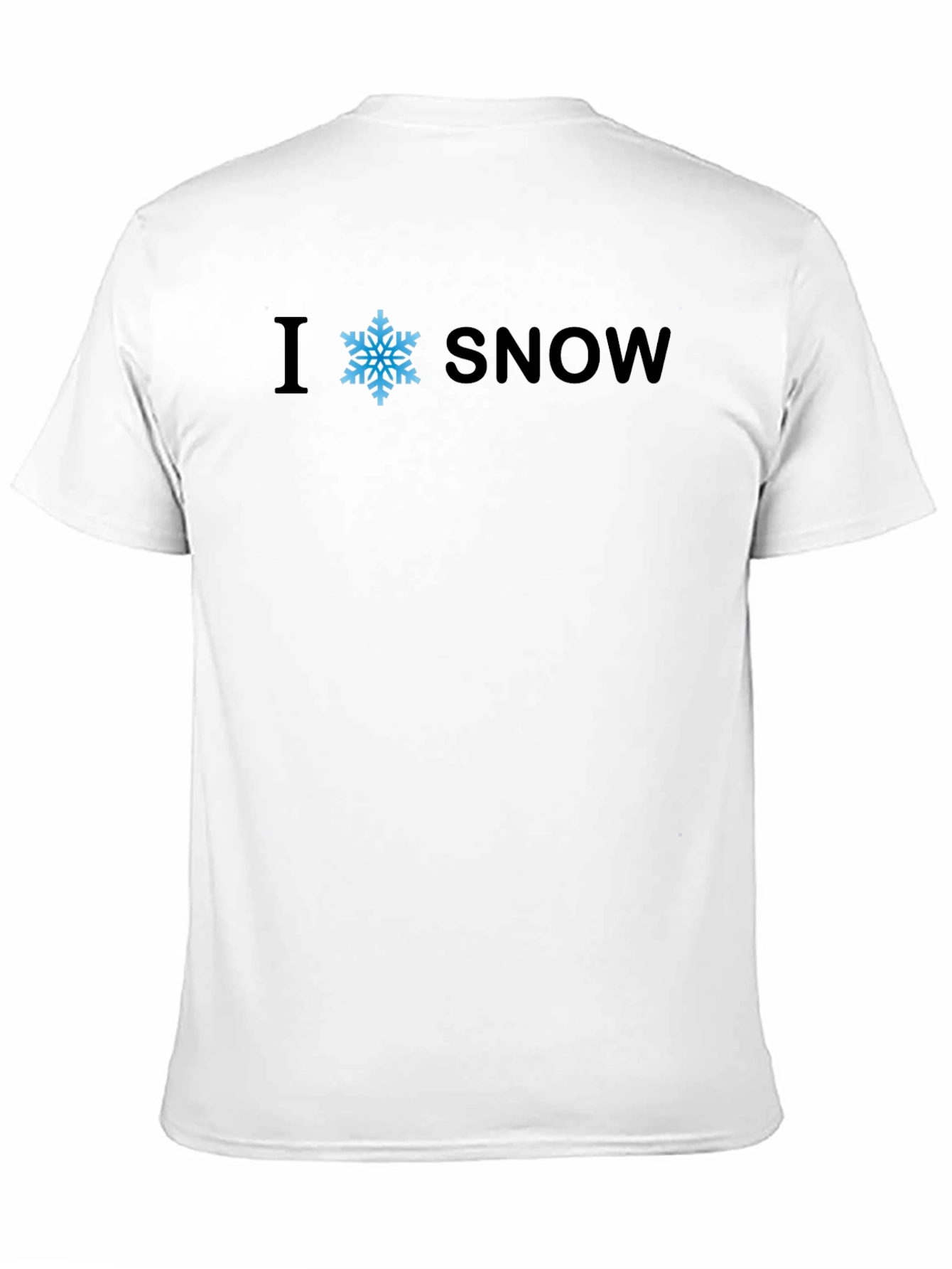 Black I Snowflake Snow T-Shirt - Black view 11