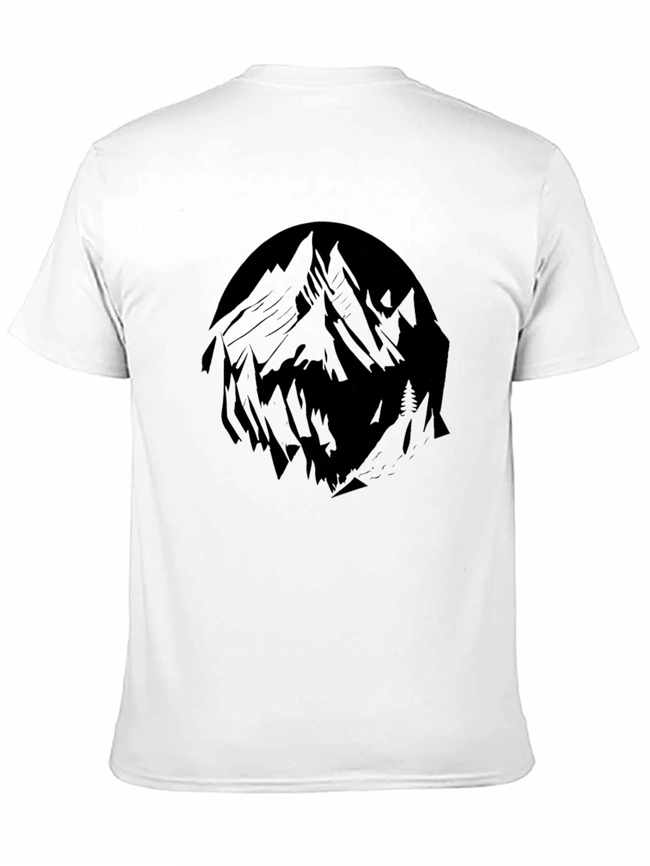 Black Mountain Graphic Tee - Black Crew Neck T-Shirt view 11