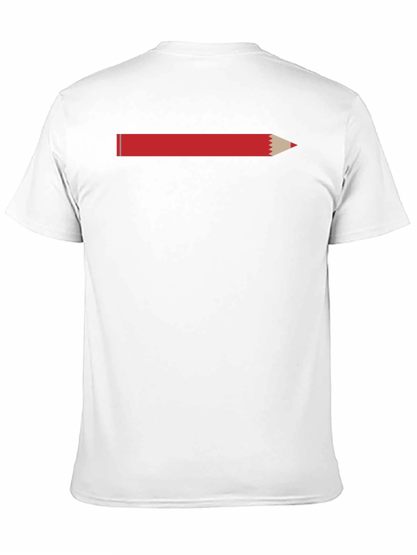 Black Red Pencil Graphic T-Shirt - Artistic Tee view 11