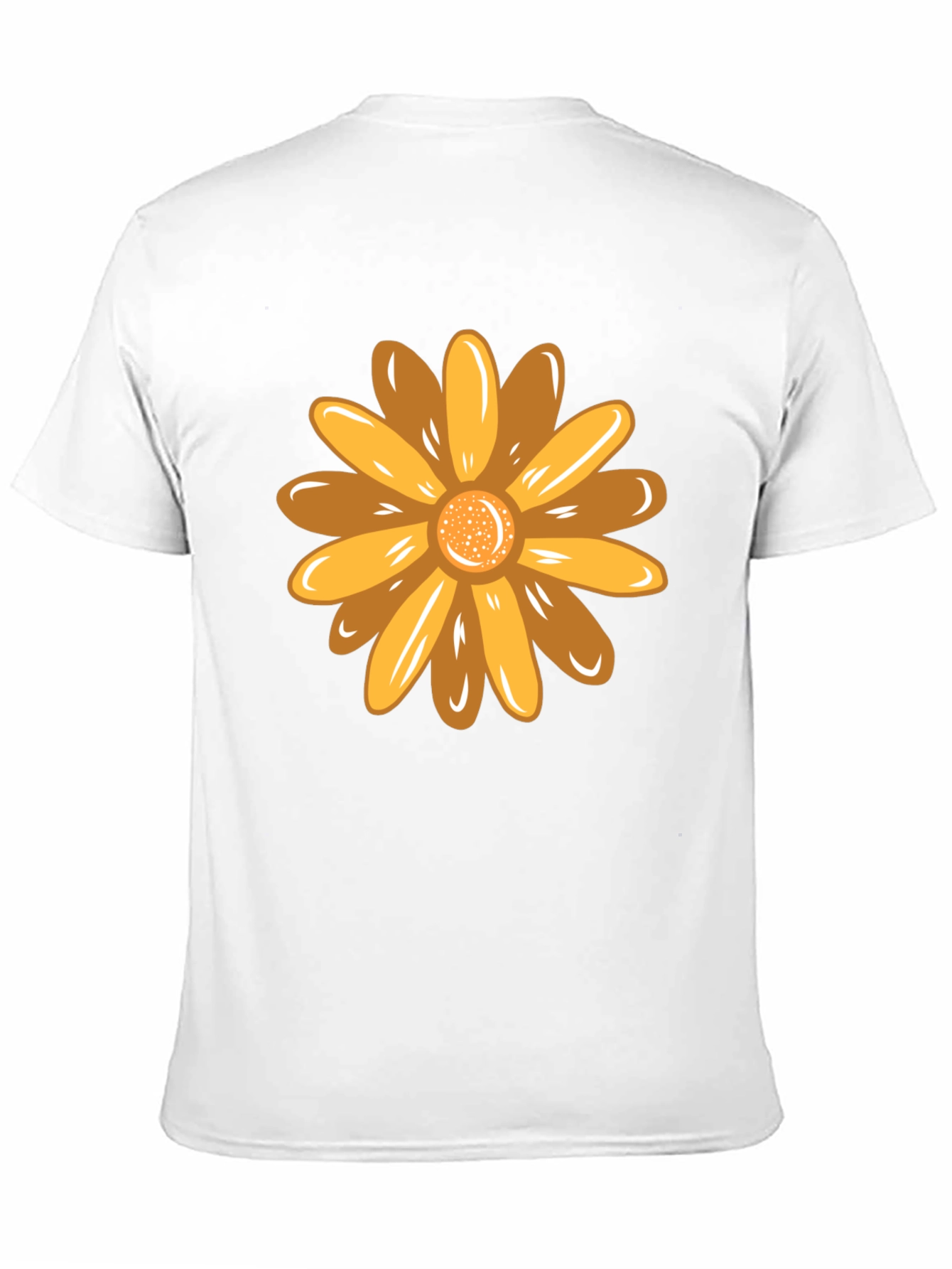 Black Golden Flower Graphic Black T-Shirt view 11