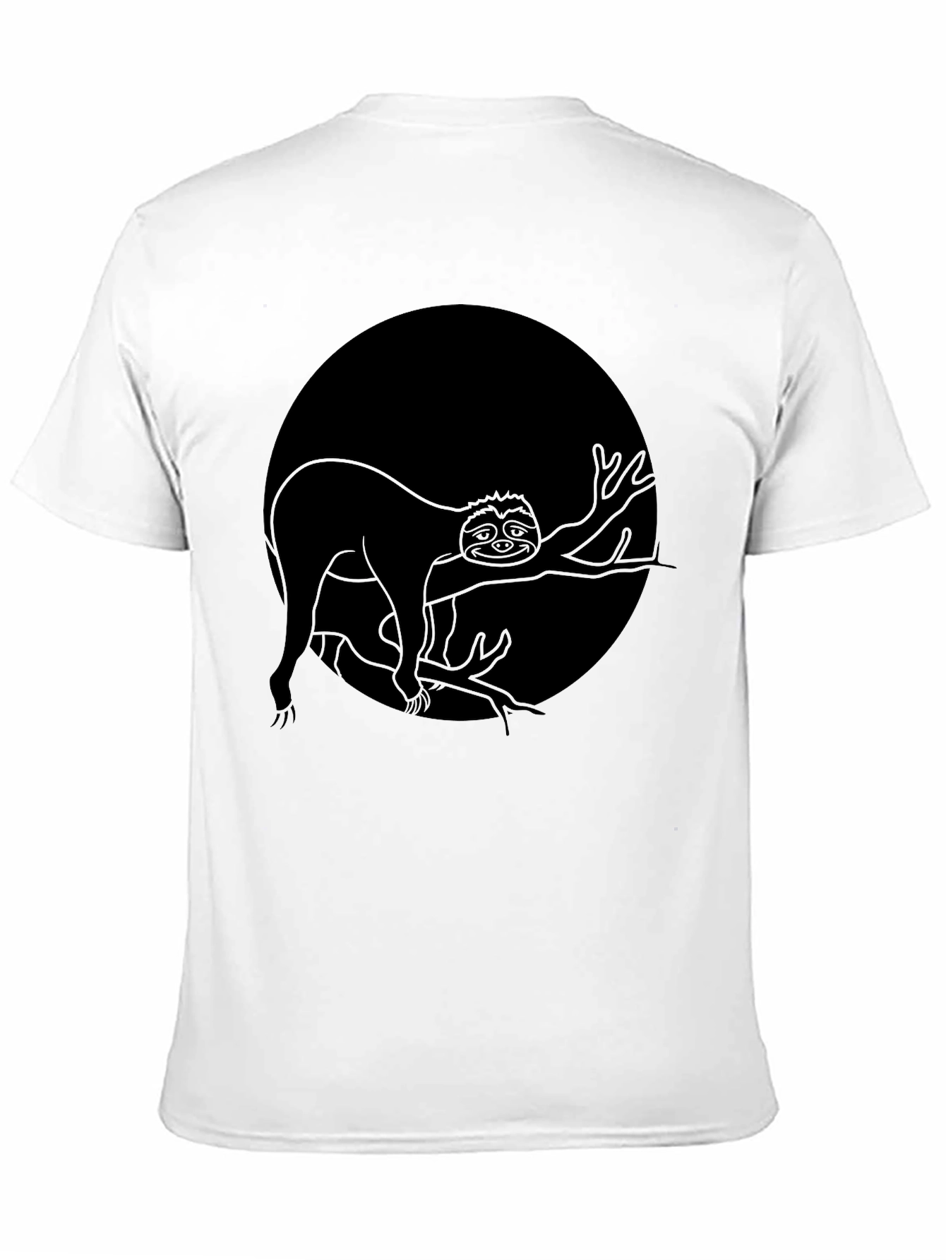 Black Sloth on Branch Graphic T-Shirt view 11