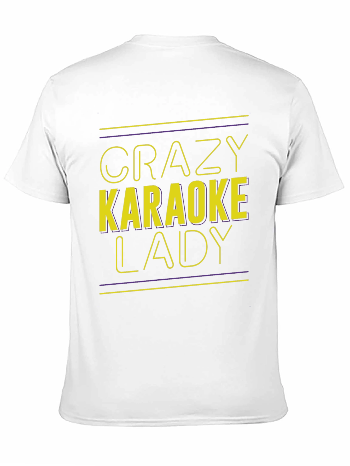 Black Crazy Karaoke Lady Graphic Tee - Unique Design view 11