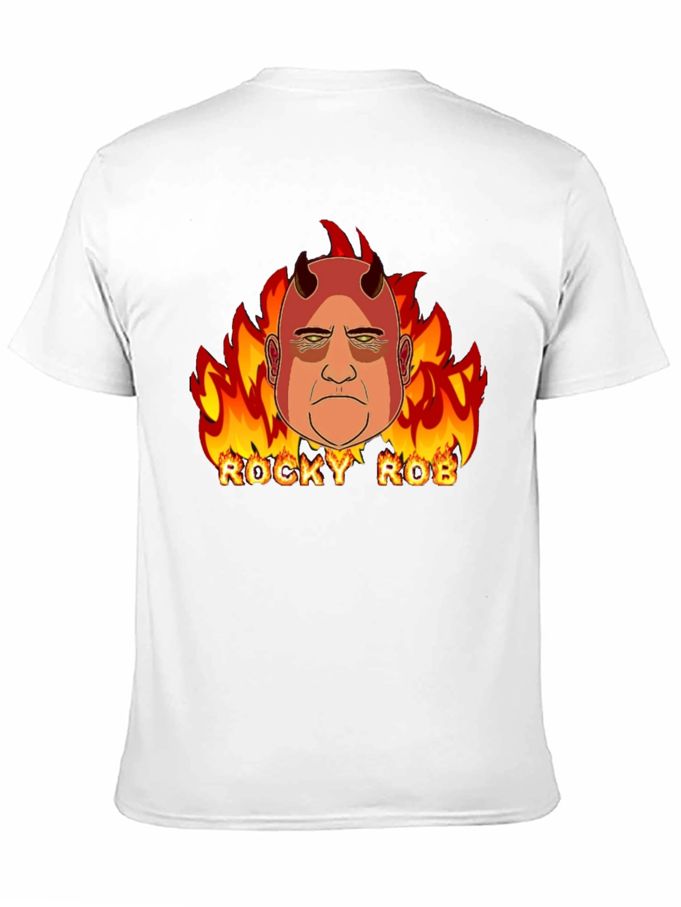 Rocky Rob Devil Flame Graphic Black T-Shirt - 11