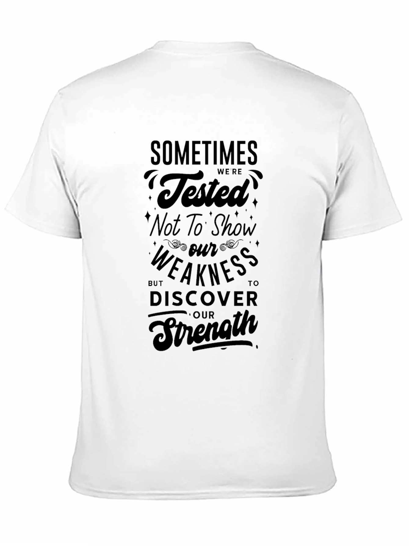 Black Inspirational Graphic Black T-Shirt view 11