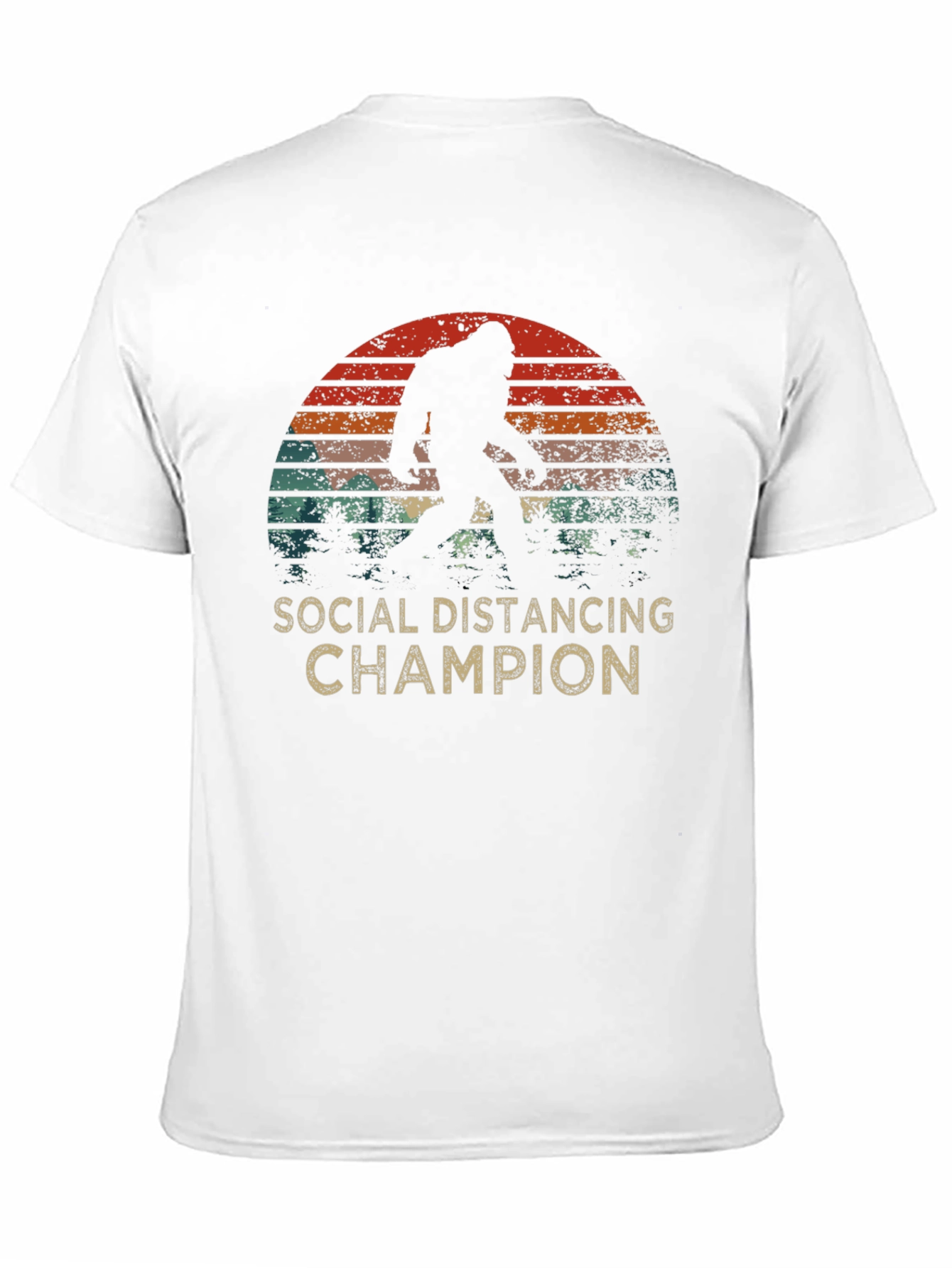 Black Social Distancing Champion Bigfoot T-Shirt view 11