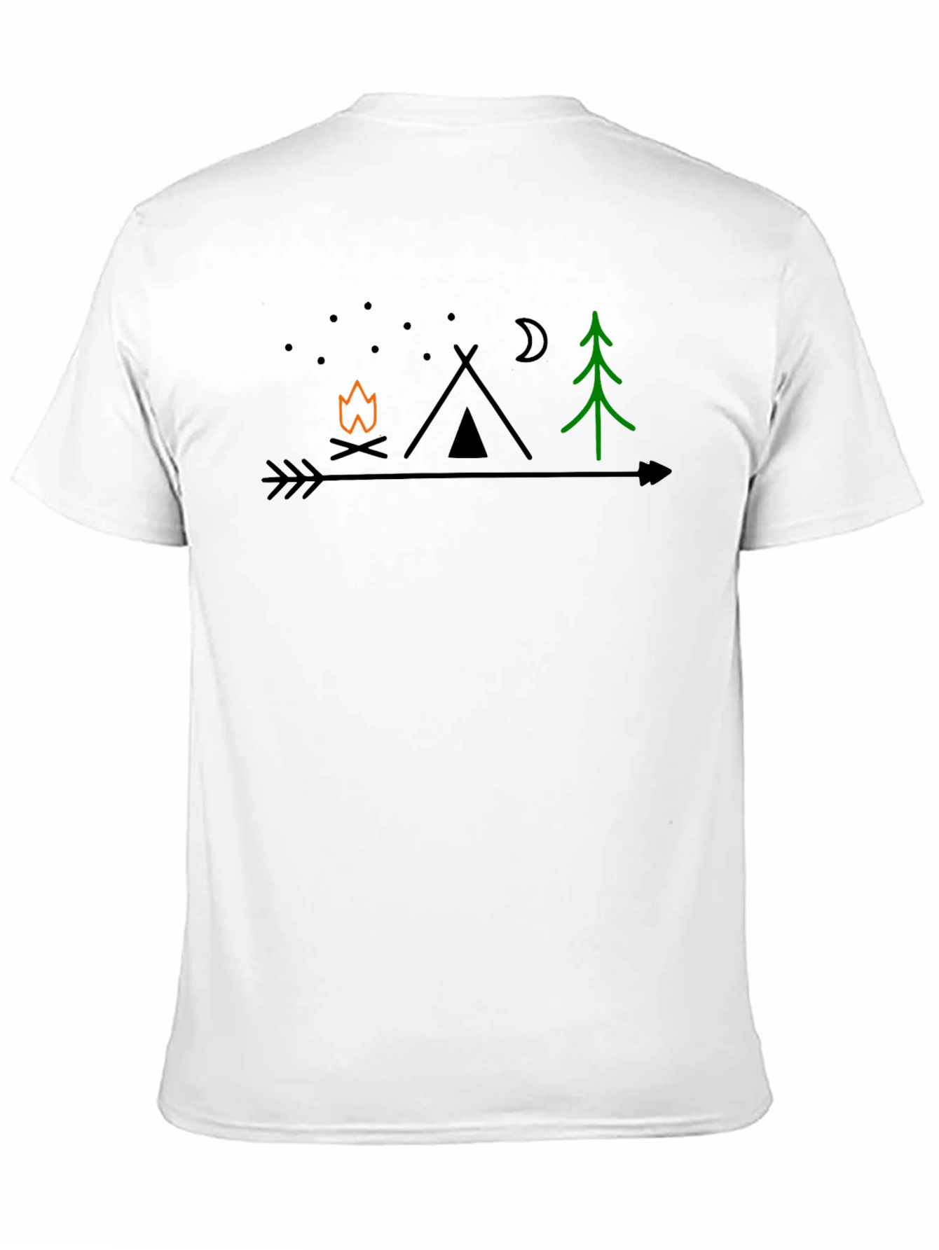 Black Camping Arrow Graphic T-Shirt view 11