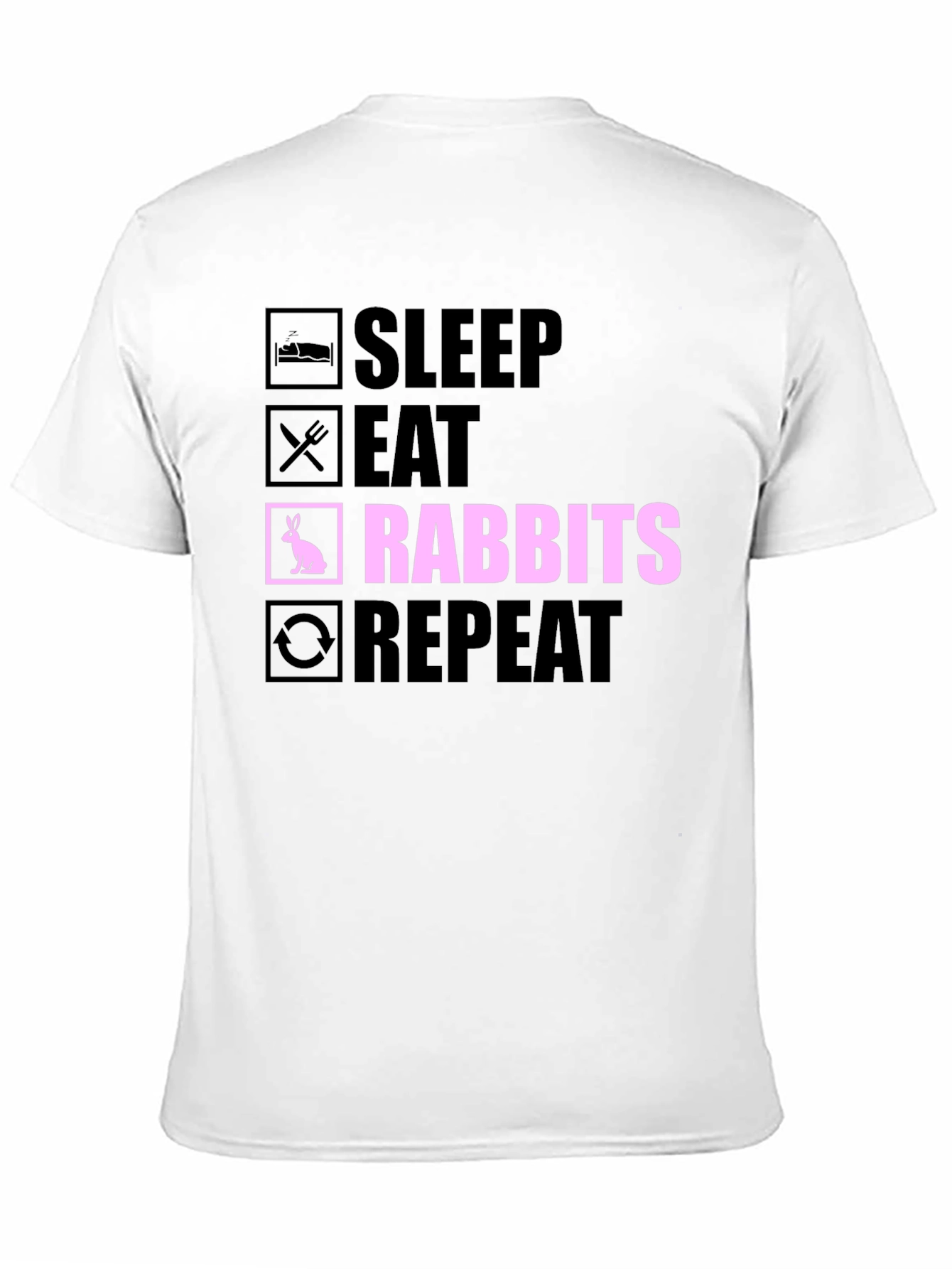 Black Sleep Eat Rabbits Repeat T-Shirt view 11