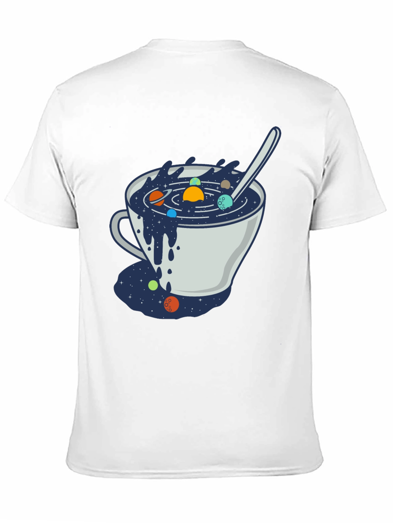 Black Cosmic Soup T-Shirt - Unique Space Design view 11