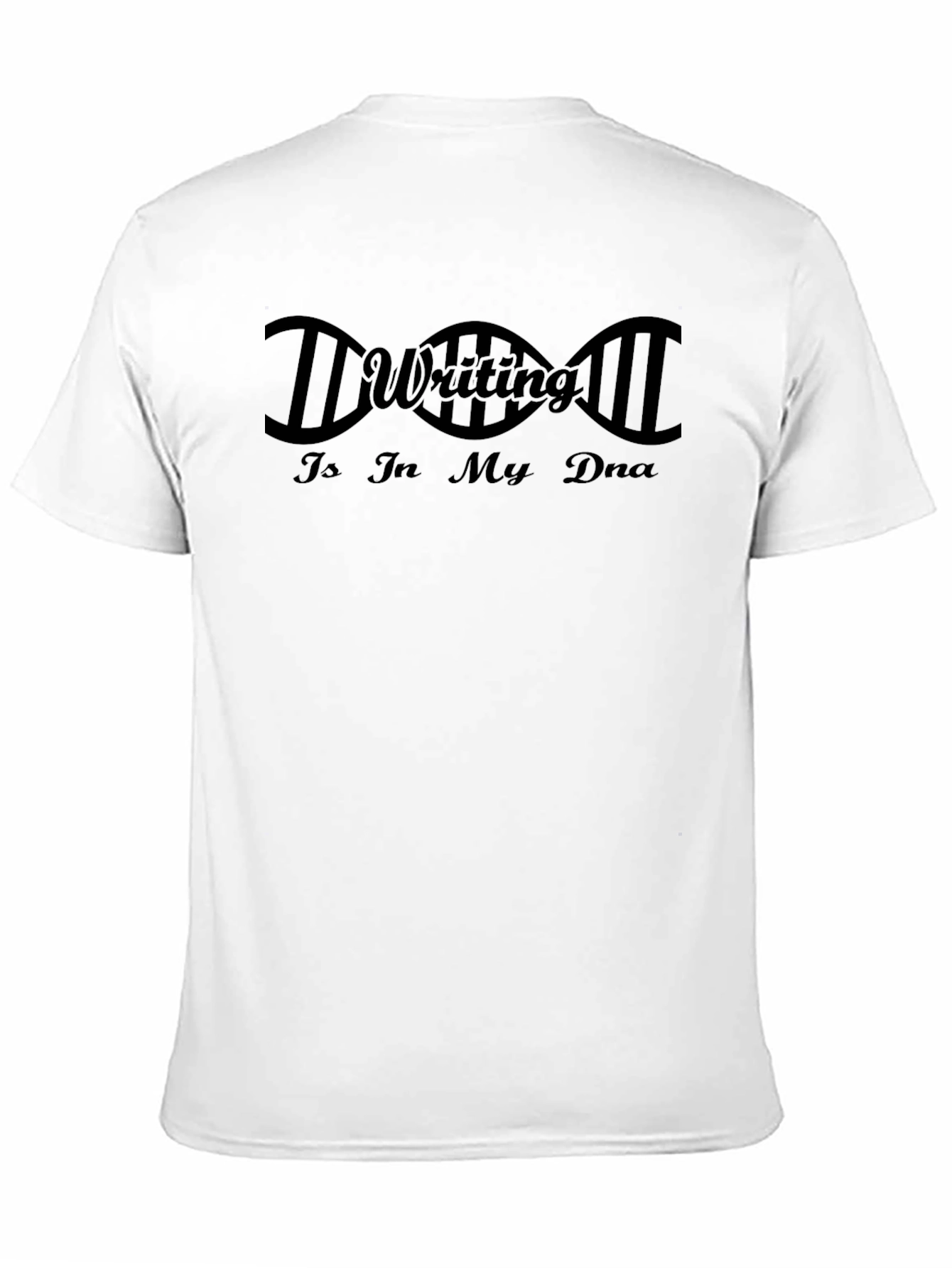 Black Writing DNA Graphic T-Shirt - Black Crew Neck Tee view 11