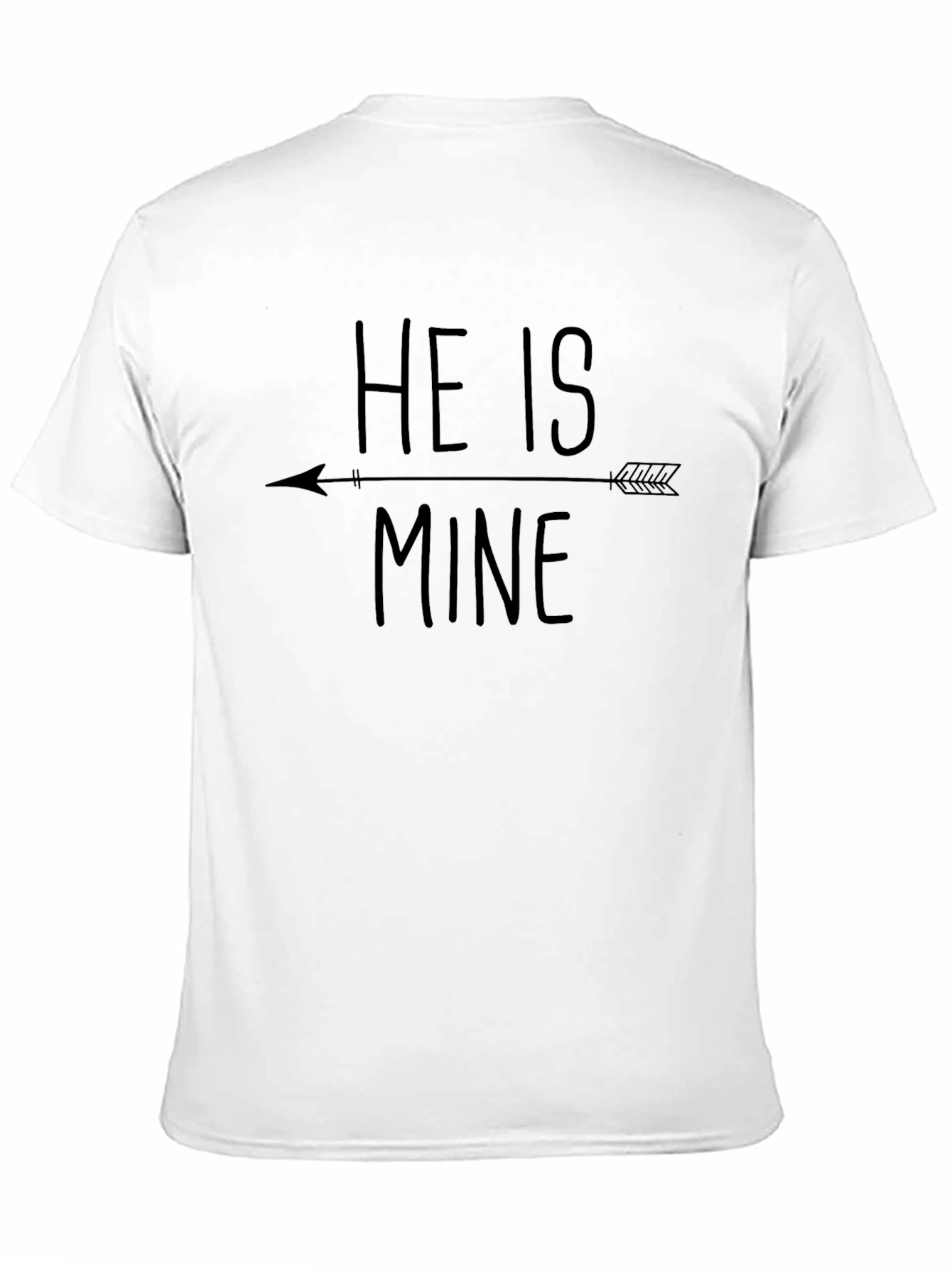 Black He Is Mine Matching Couple T-Shirt view 11