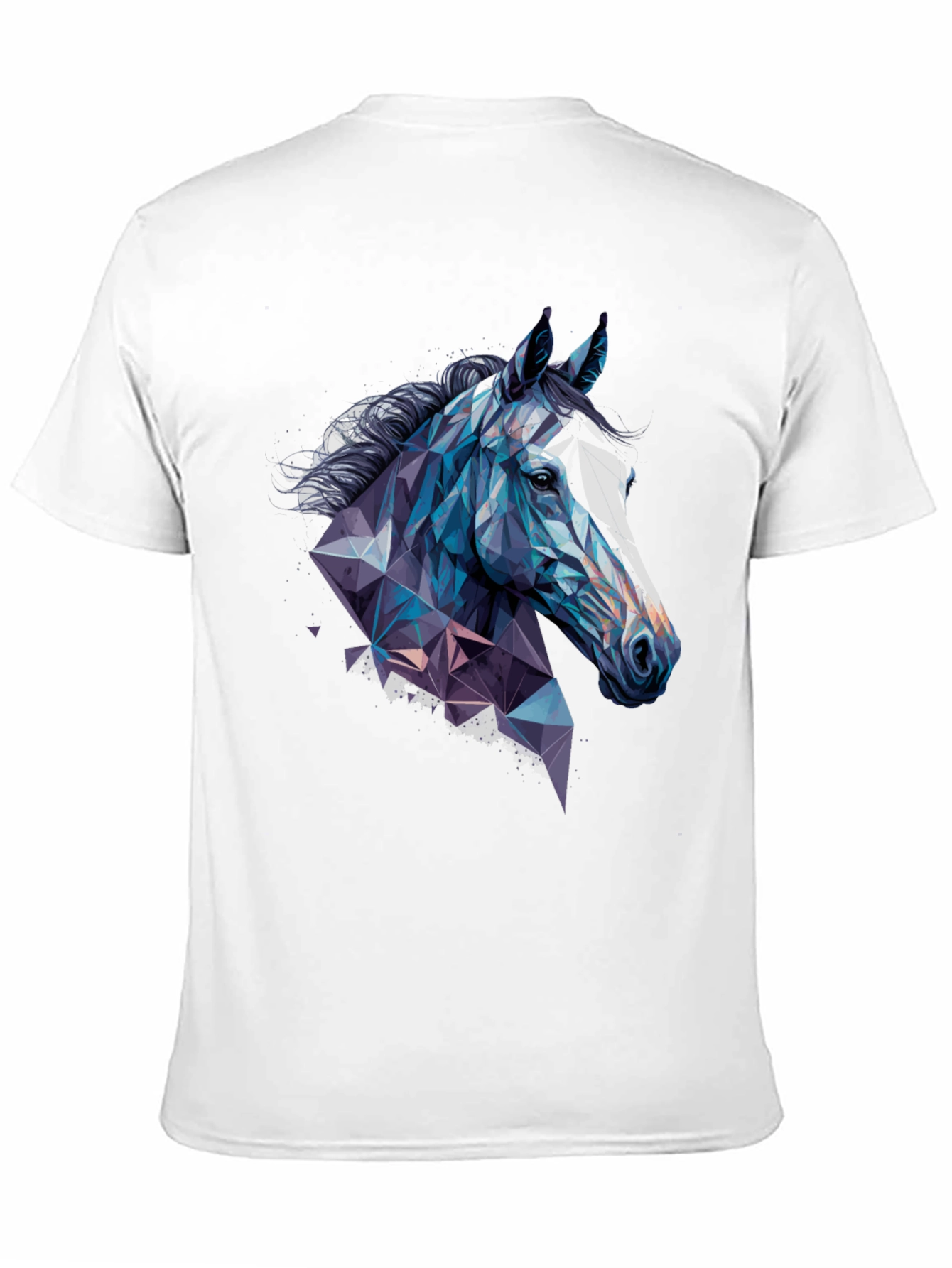 Black Geometric Horse Graphic Tee view 11