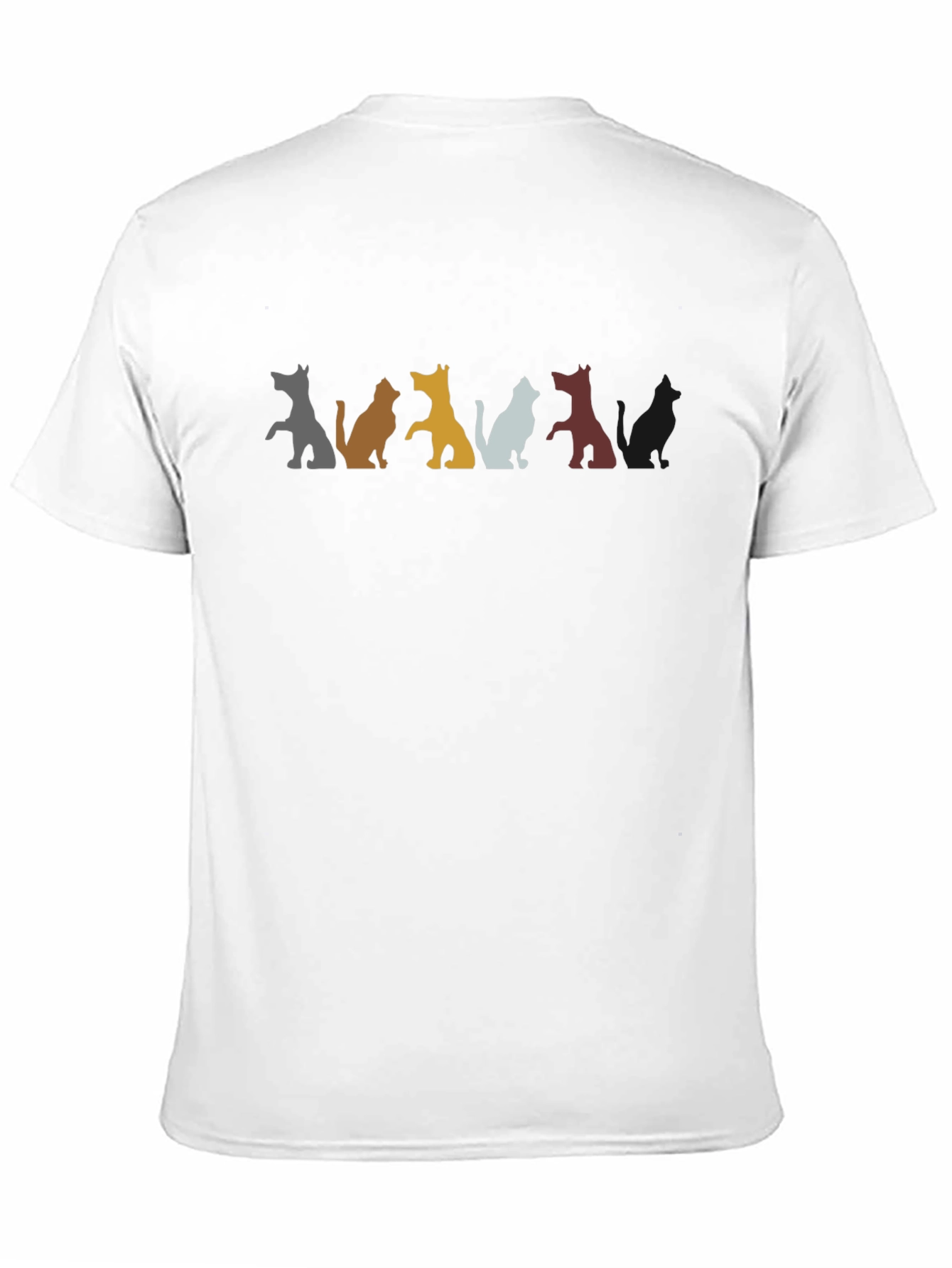 Black Cat Silhouette Crew Neck T-Shirt view 11