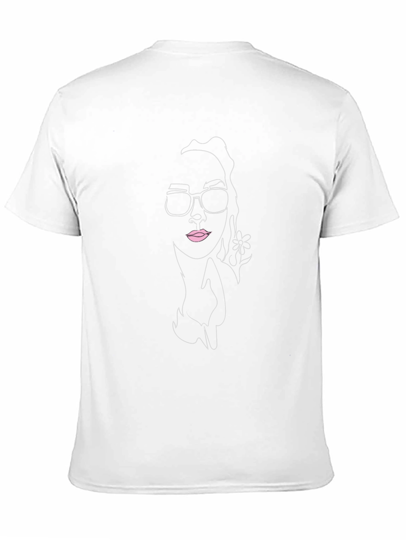 Abstract Woman Tee - Unique Line Art Design - 11