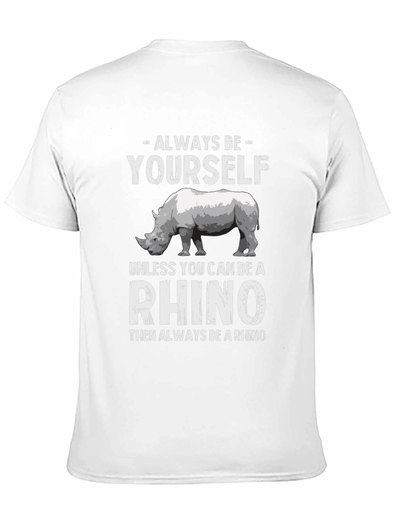 Black Always Be Yourself Rhino T-Shirt view 11