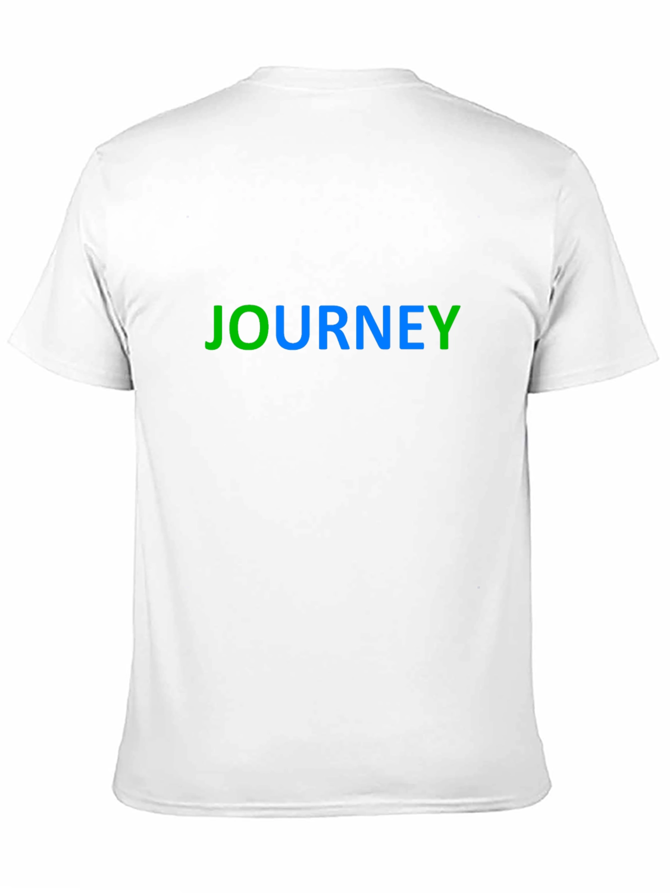 Black Journey T-Shirt - Green & Blue Lettering, Black Cotton Tee view 11