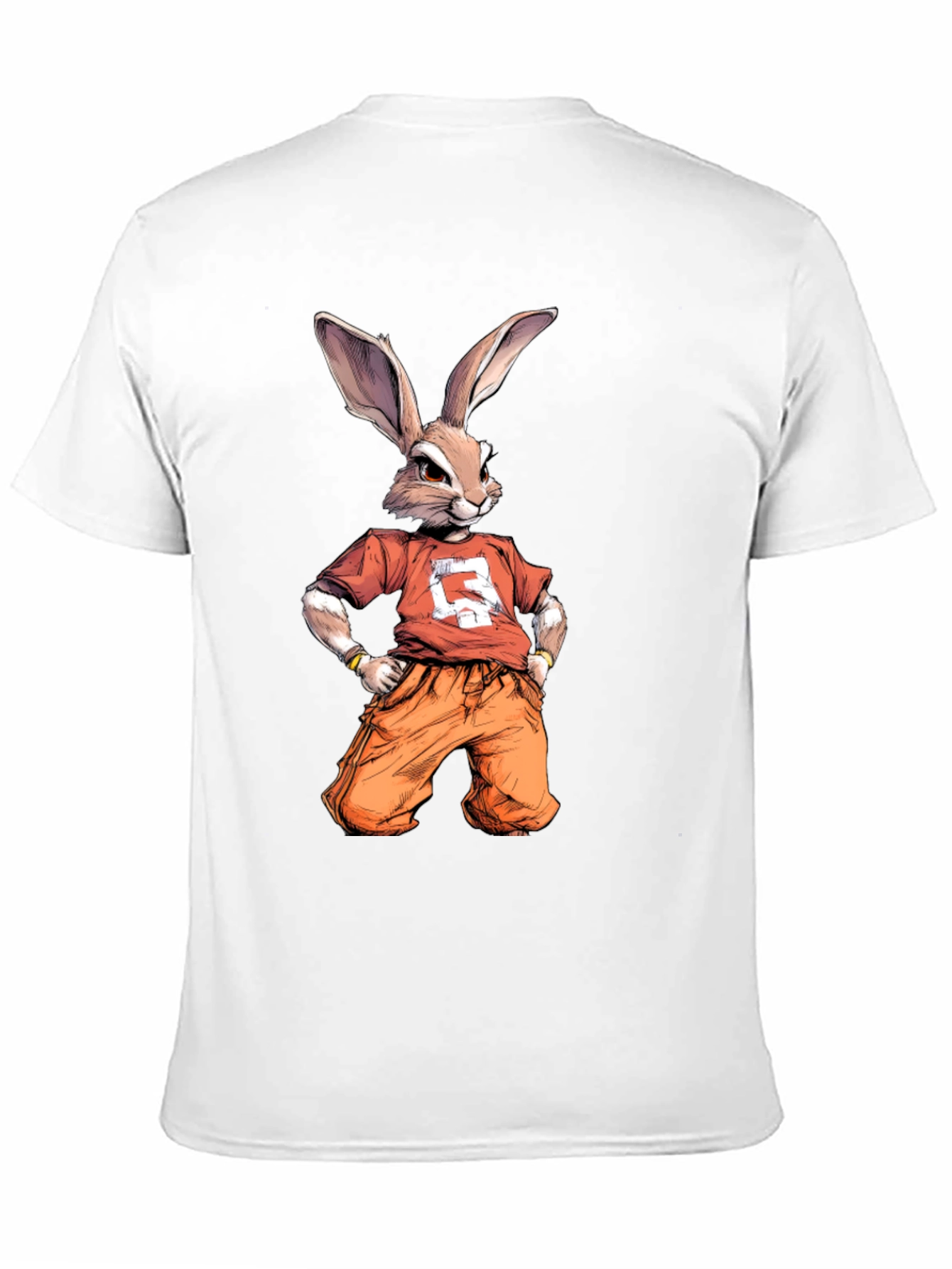 Black Cool Rabbit Graphic T-Shirt - Urban Streetwear Style view 11