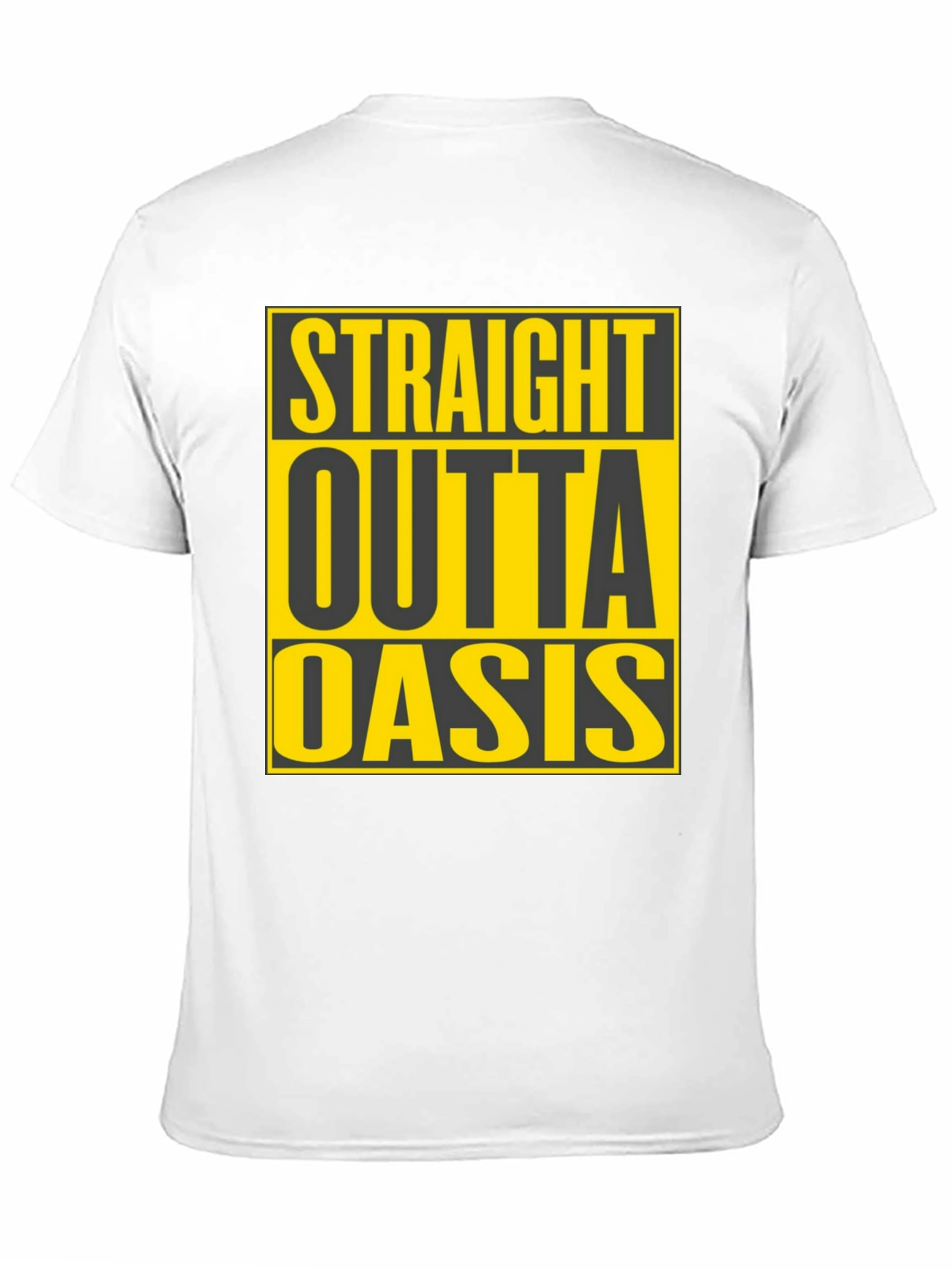 Black Straight Outta Oasis T-Shirt - Black Crew Neck Tee view 11