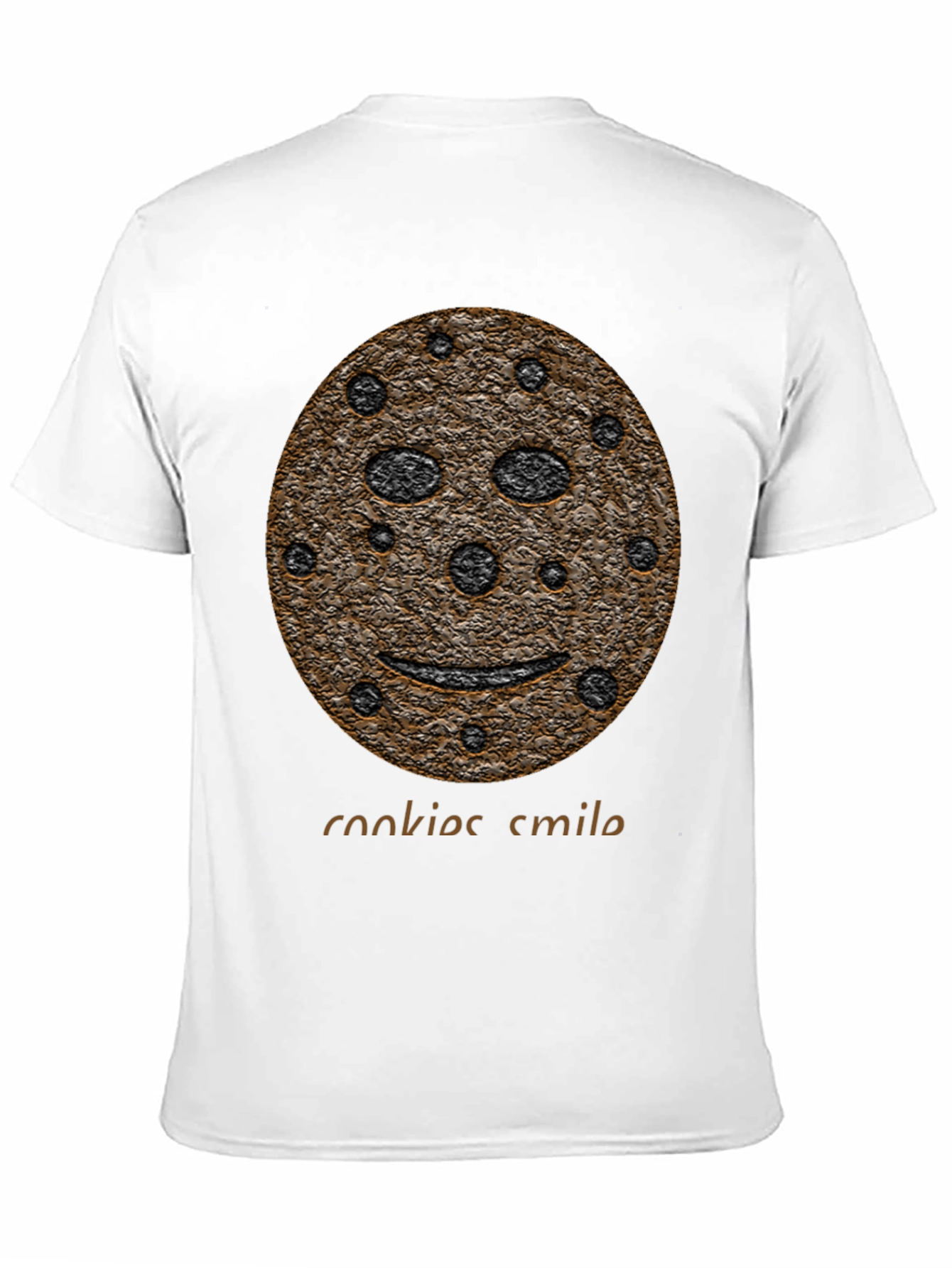 Black Cookie Smile Graphic Black T-Shirt view 11