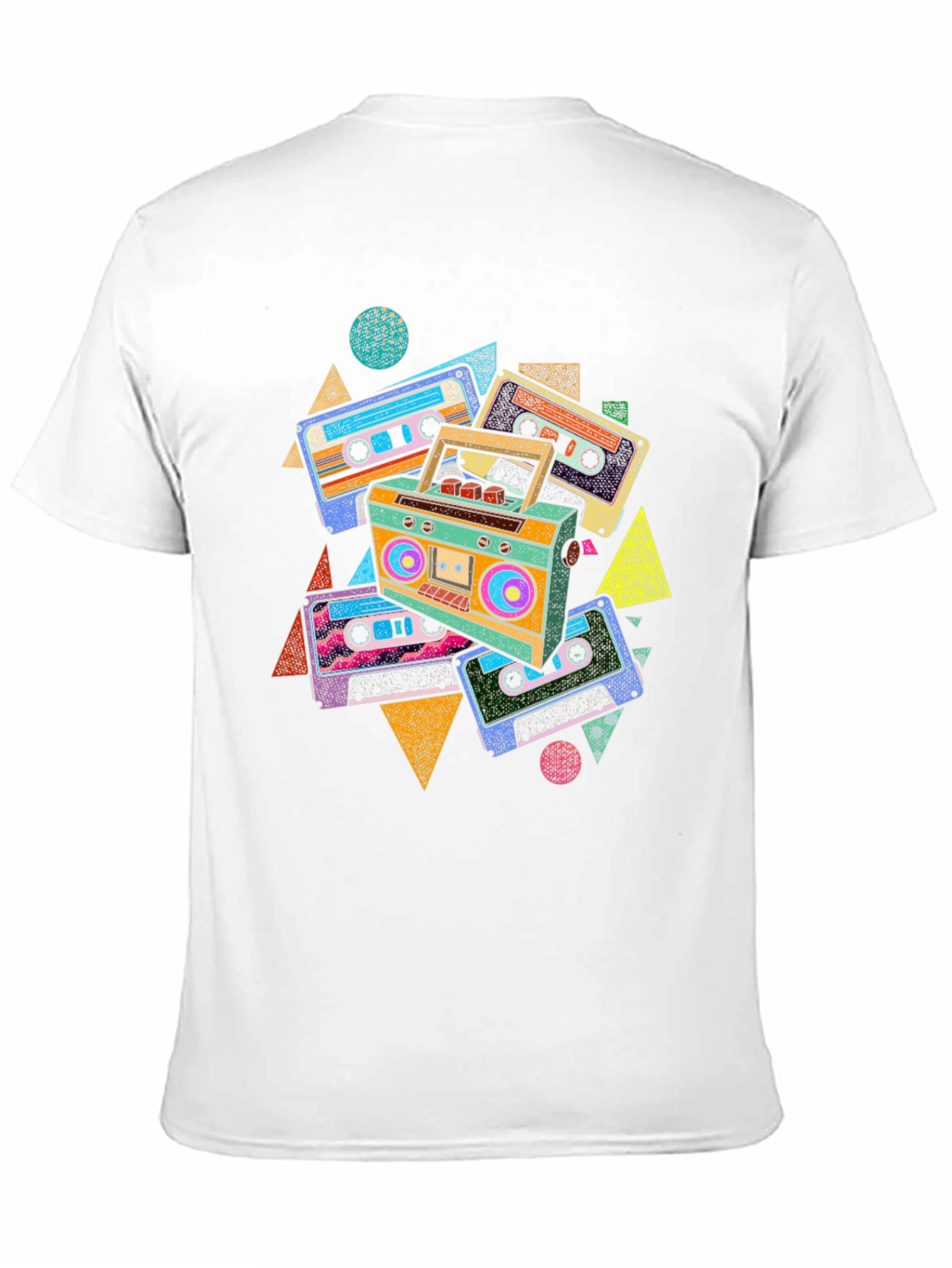 Black Retro Cassette T-Shirt - Vintage Boombox Graphic Tee view 11