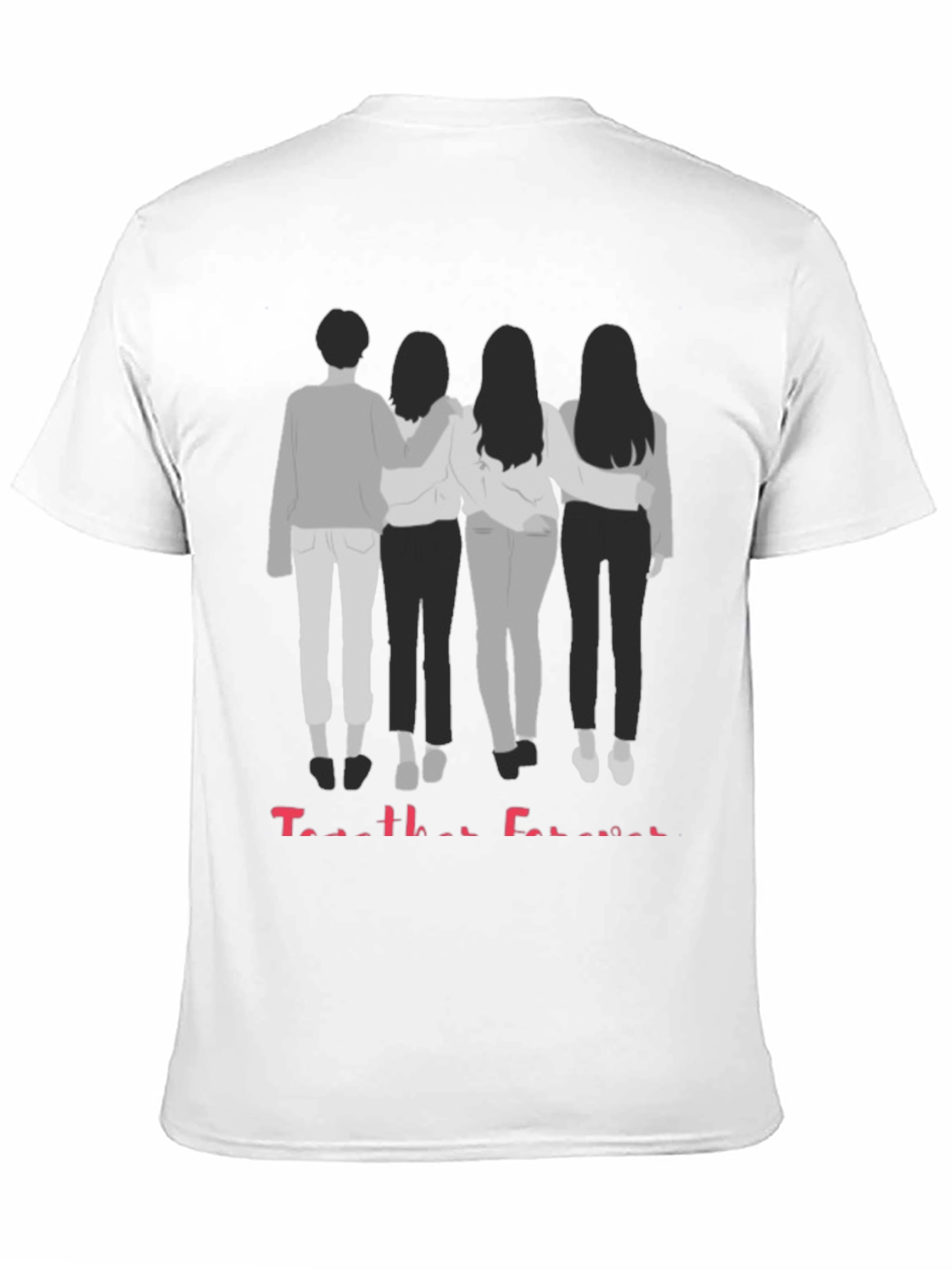 Black Together Forever Best Friends Graphic Tee view 11