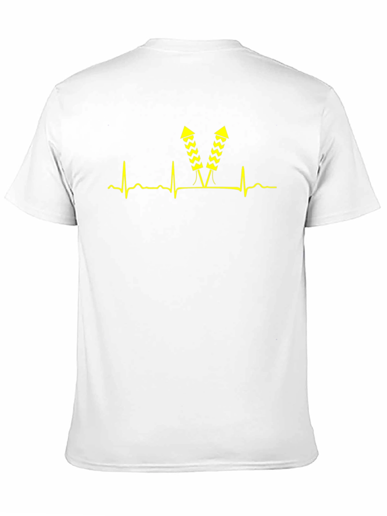 Black Fireworks Heartbeat T-Shirt - Black view 11