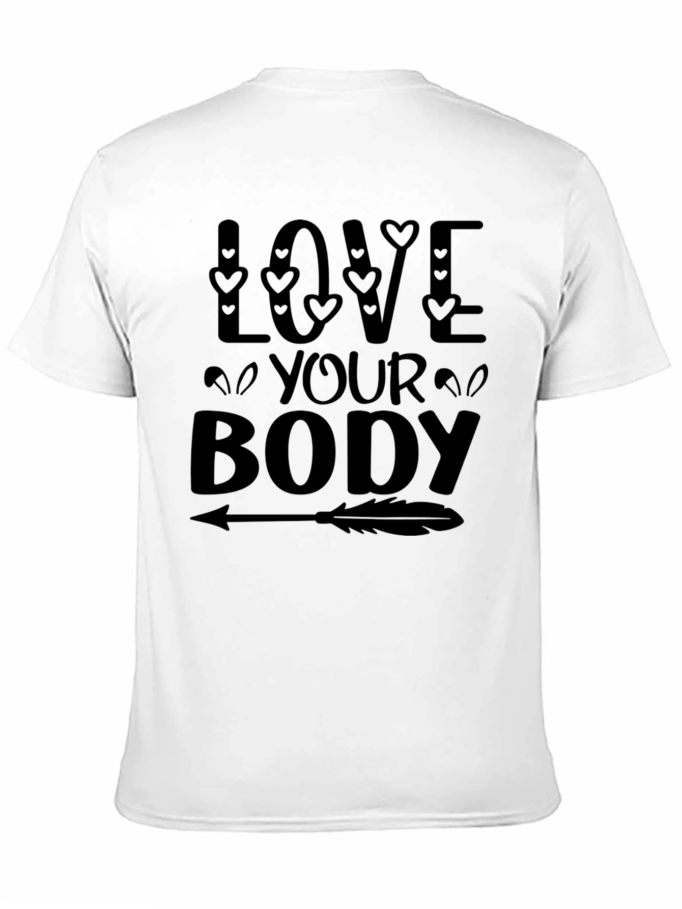 Black Love Your Body Graphic Tee view 11