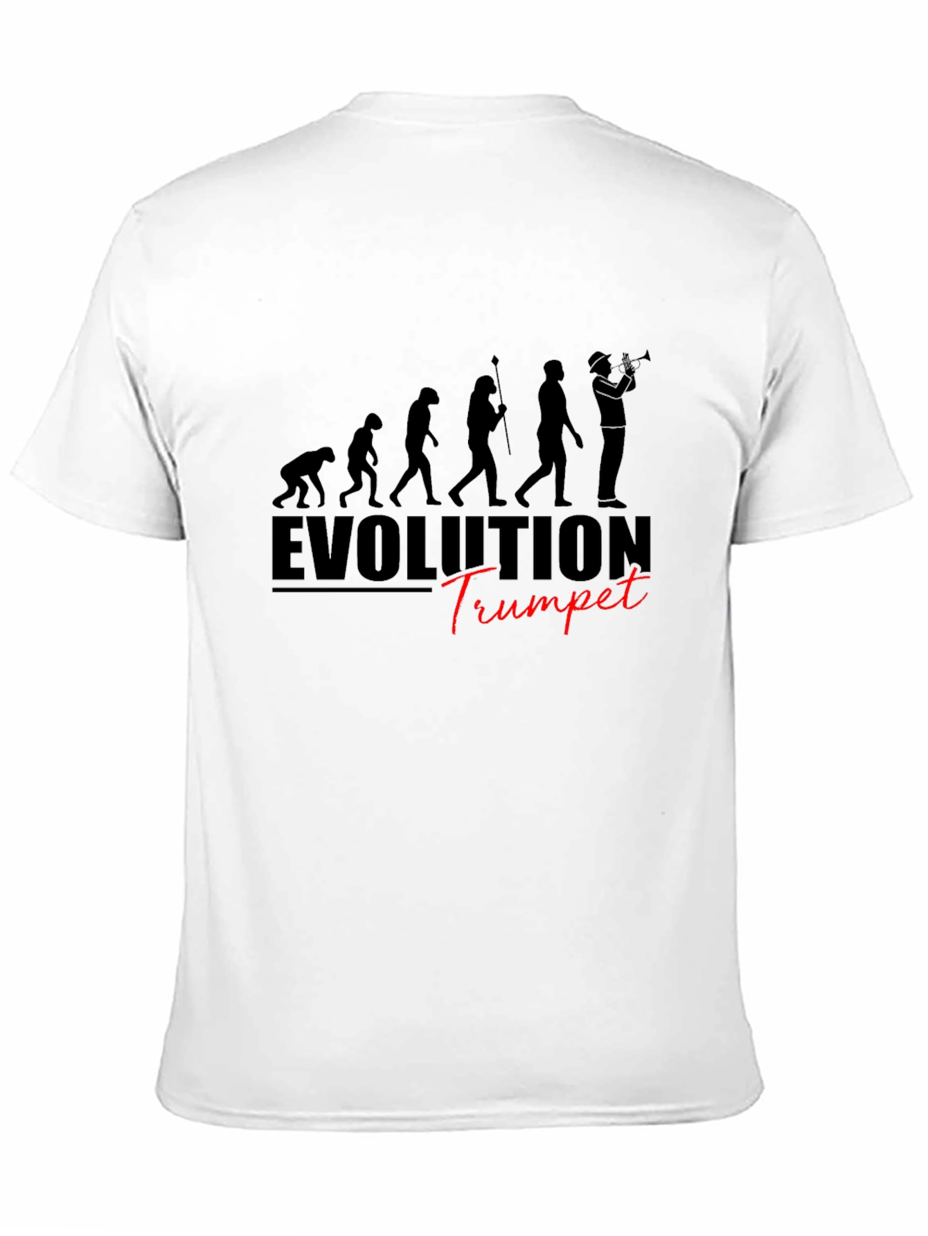 Black Evolution of Trumpet Player Black T-Shirt view 11