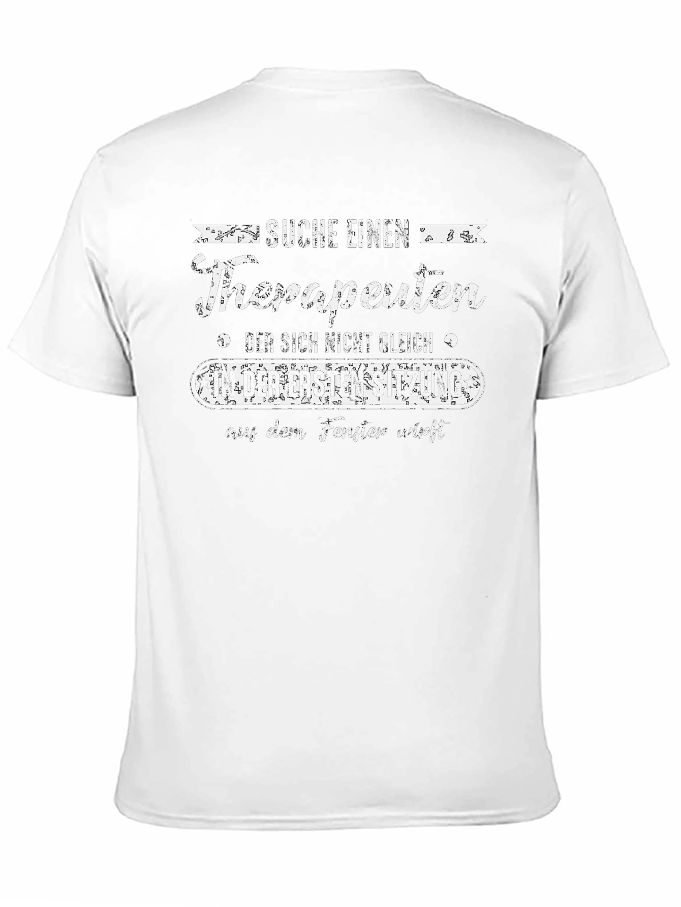 Black Funny Therapist T-Shirt - 'Don't Throw Me Out' view 11