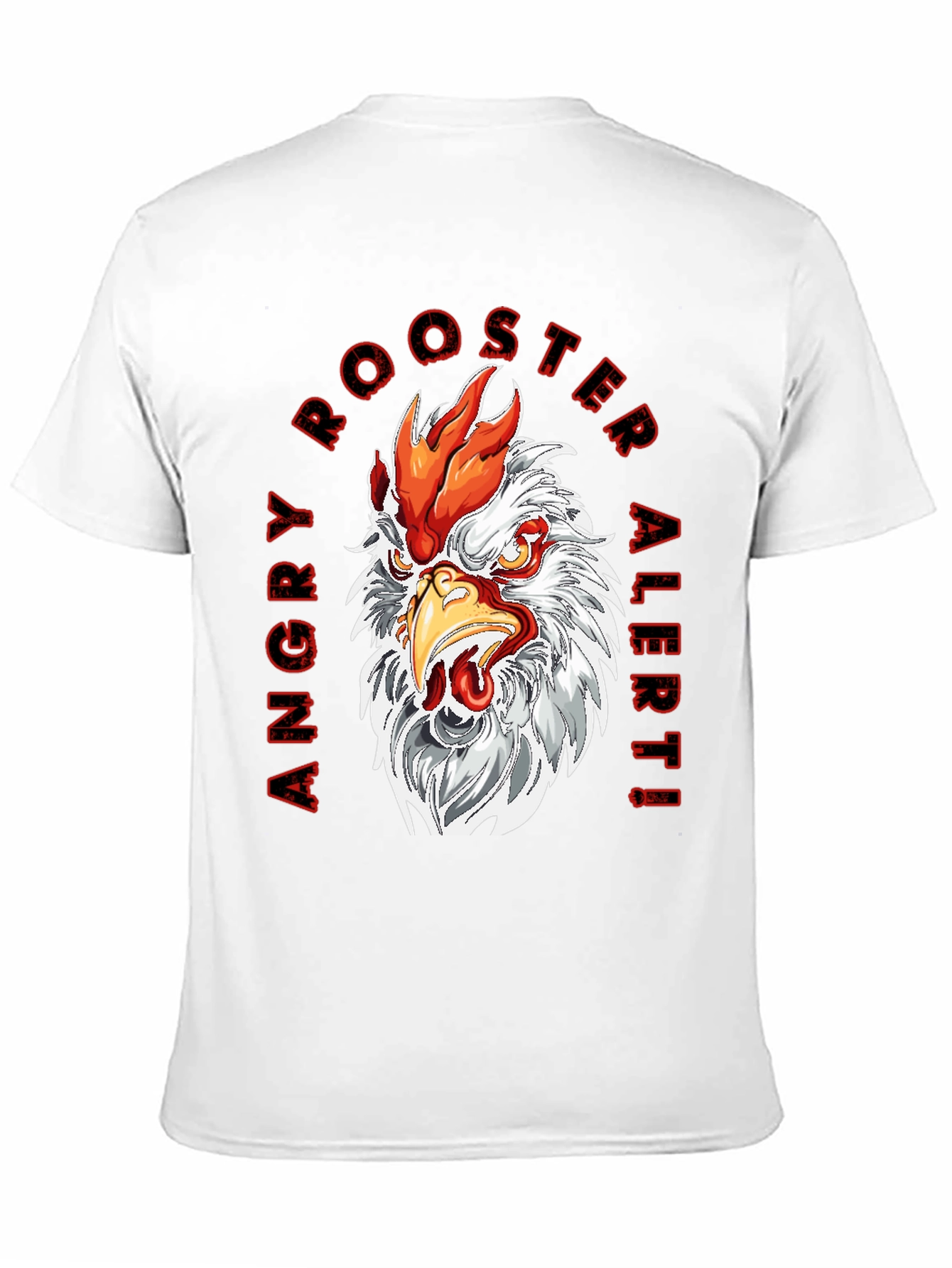 Black Angry Rooster Graphic Tee - Bold Design view 11