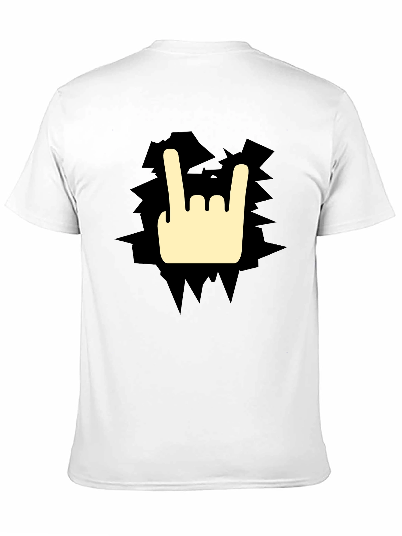 Black Rock On Graphic Tee - Black Cotton T-Shirt view 11