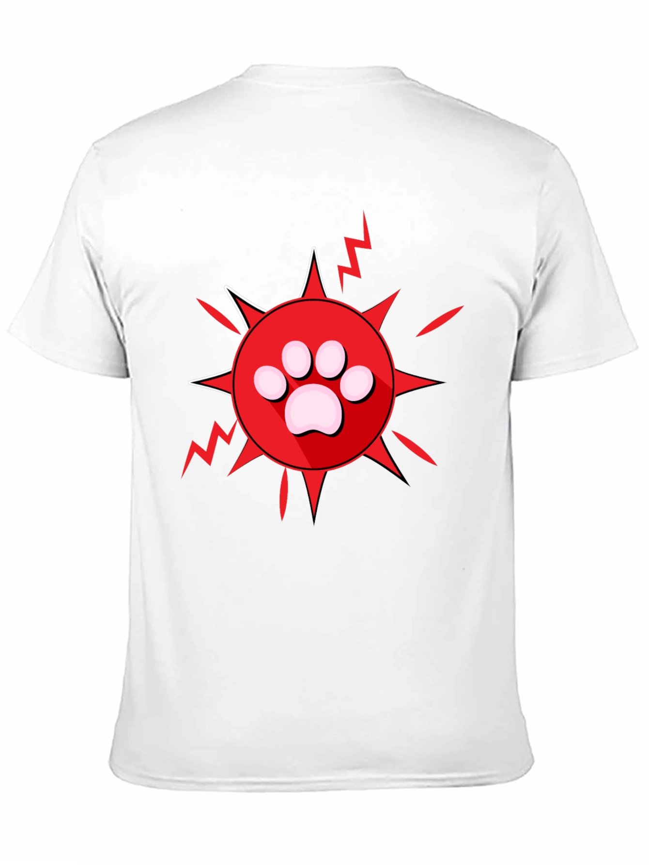 Black Paw Print Burst Graphic Tee - Black view 11