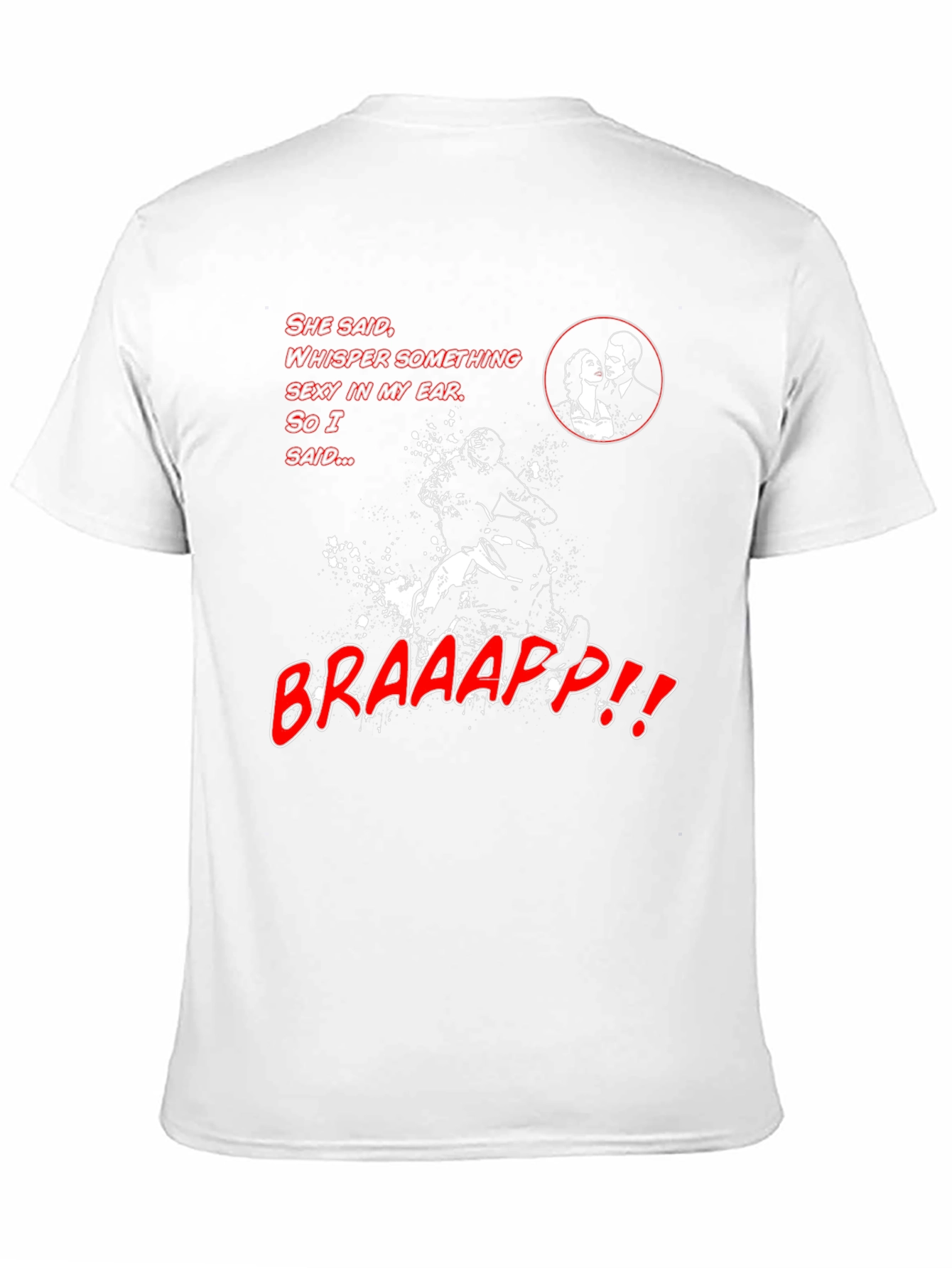 Black Funny Motorcycle T-Shirt - "Braaap" Humor Tee view 11