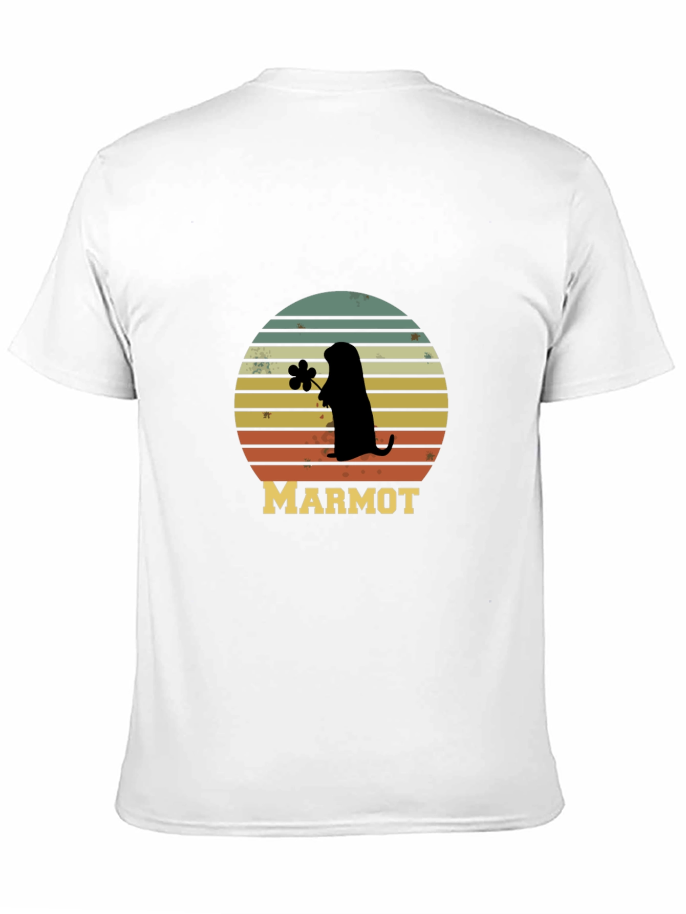 Black Retro Marmot Silhouette T-Shirt view 11