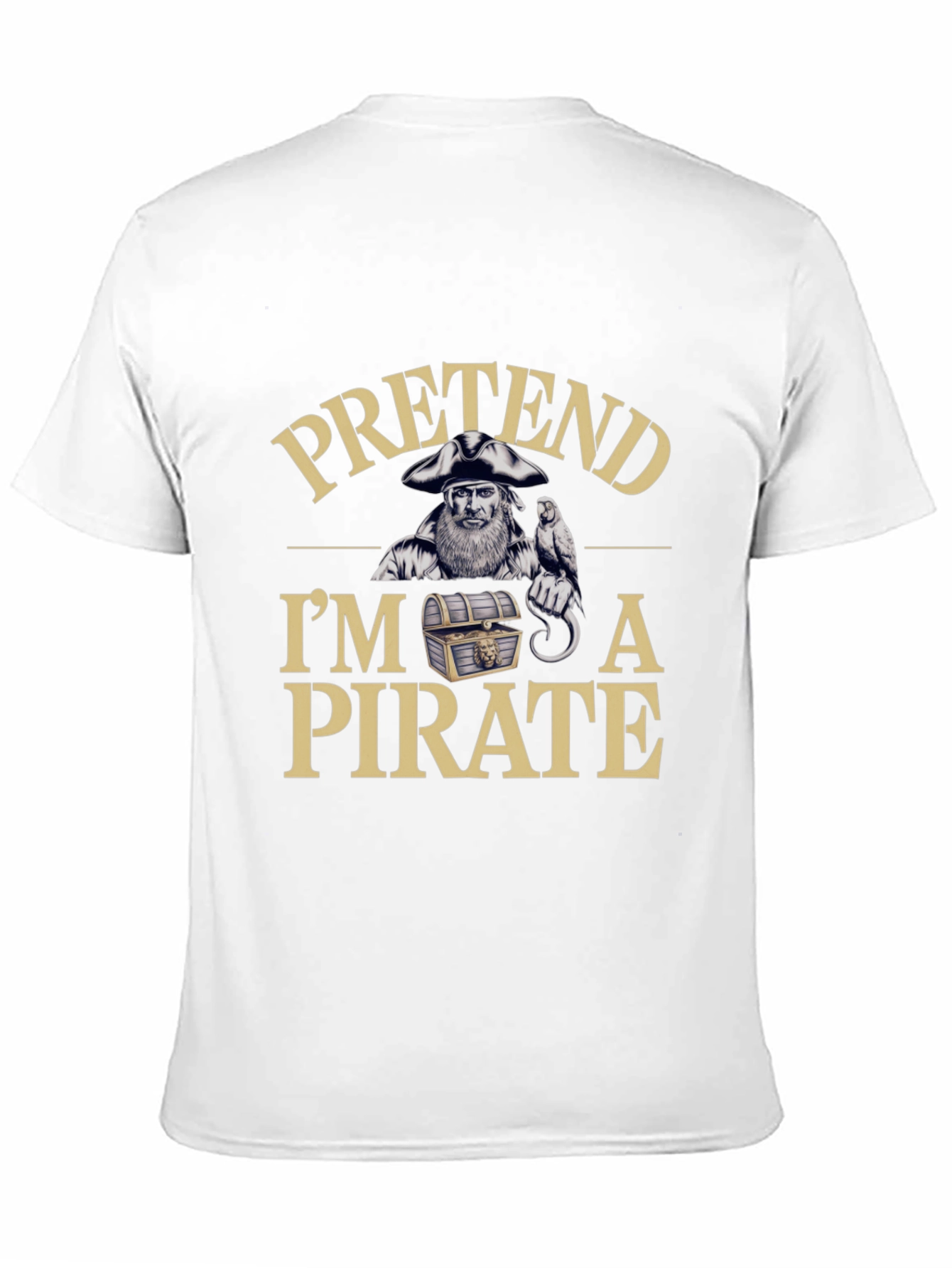 Black Funny Pretend I'm A Pirate Graphic Tee view 11