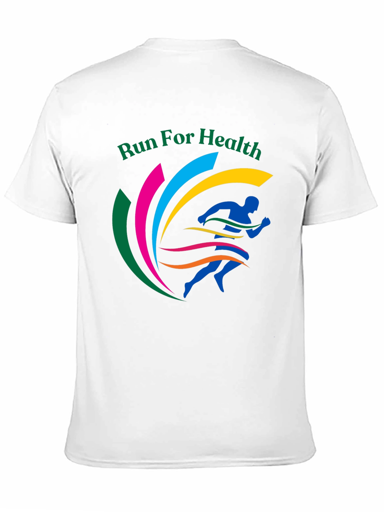 Black Run For Health Graphic Tee, Black Cotton Blend view 11