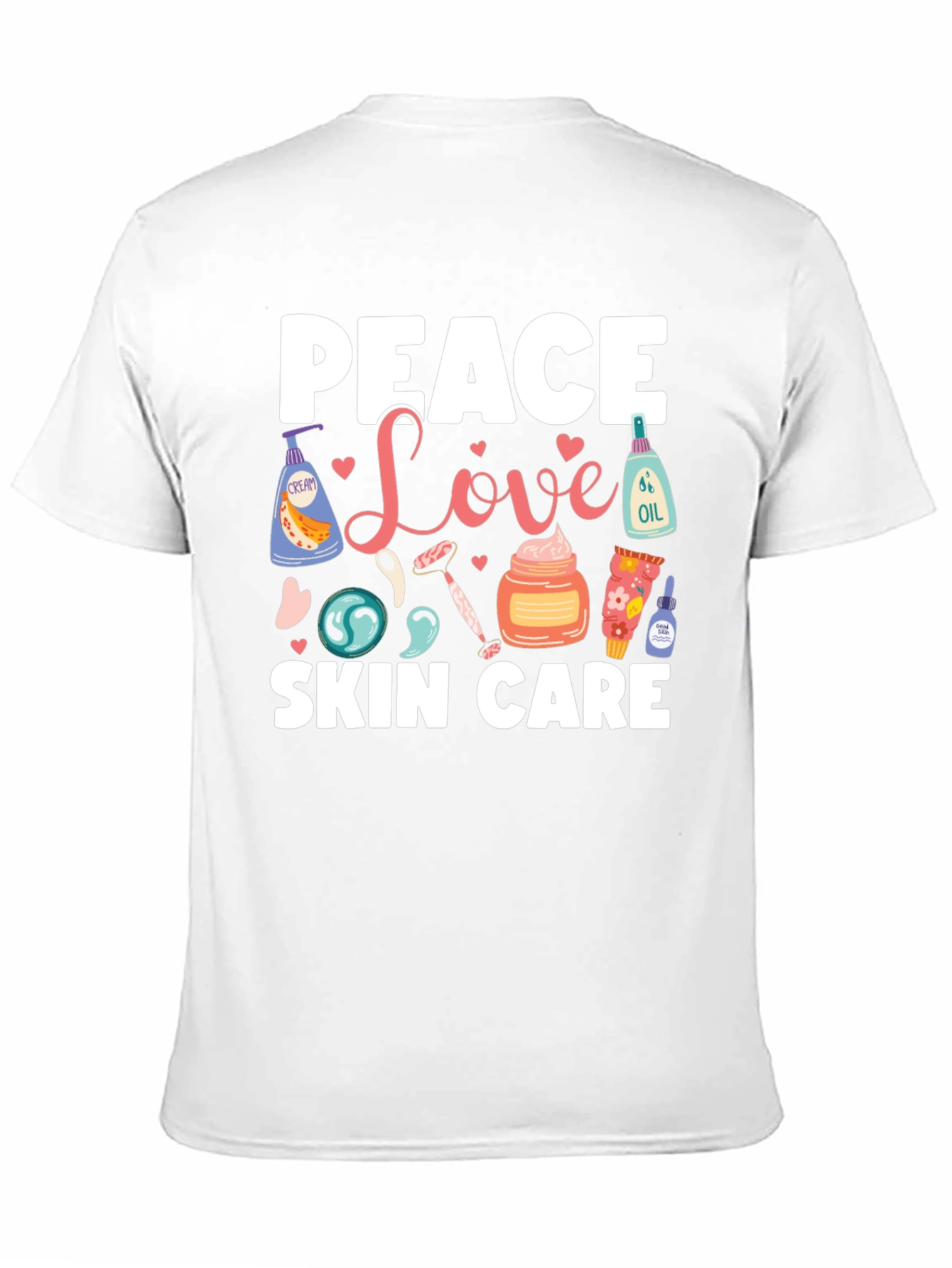 Black Peace Love Skin Care Black T-Shirt view 11