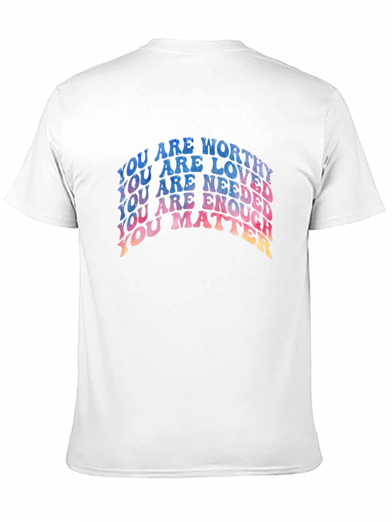 Black Affirmation T-Shirt - You Are Worthy, Loved, Needed view 11