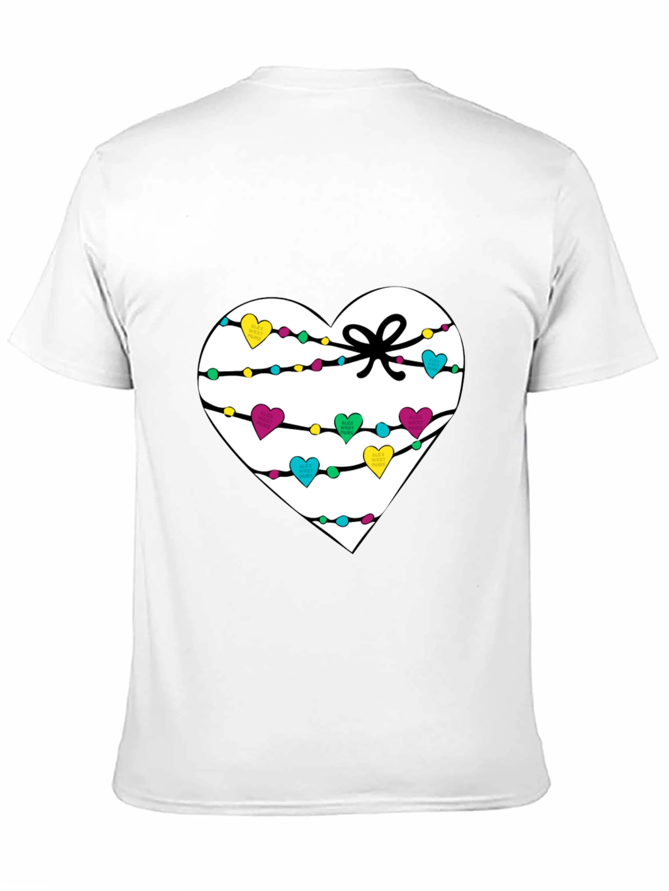 Black Heart Lights T-Shirt - Men's Black Tee view 11