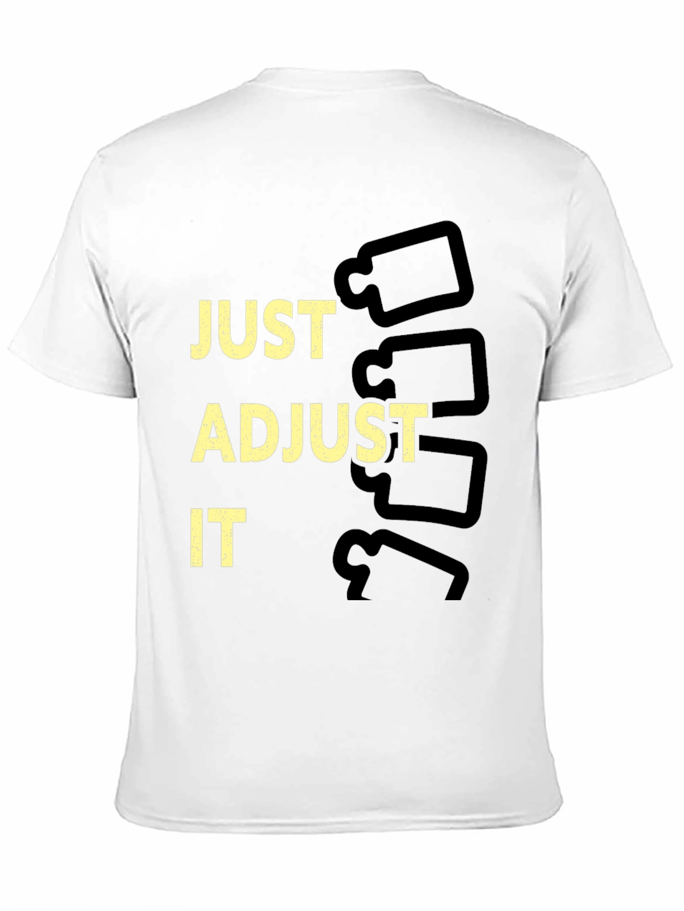 Black Just Adjust It Chiropractic T-Shirt view 11